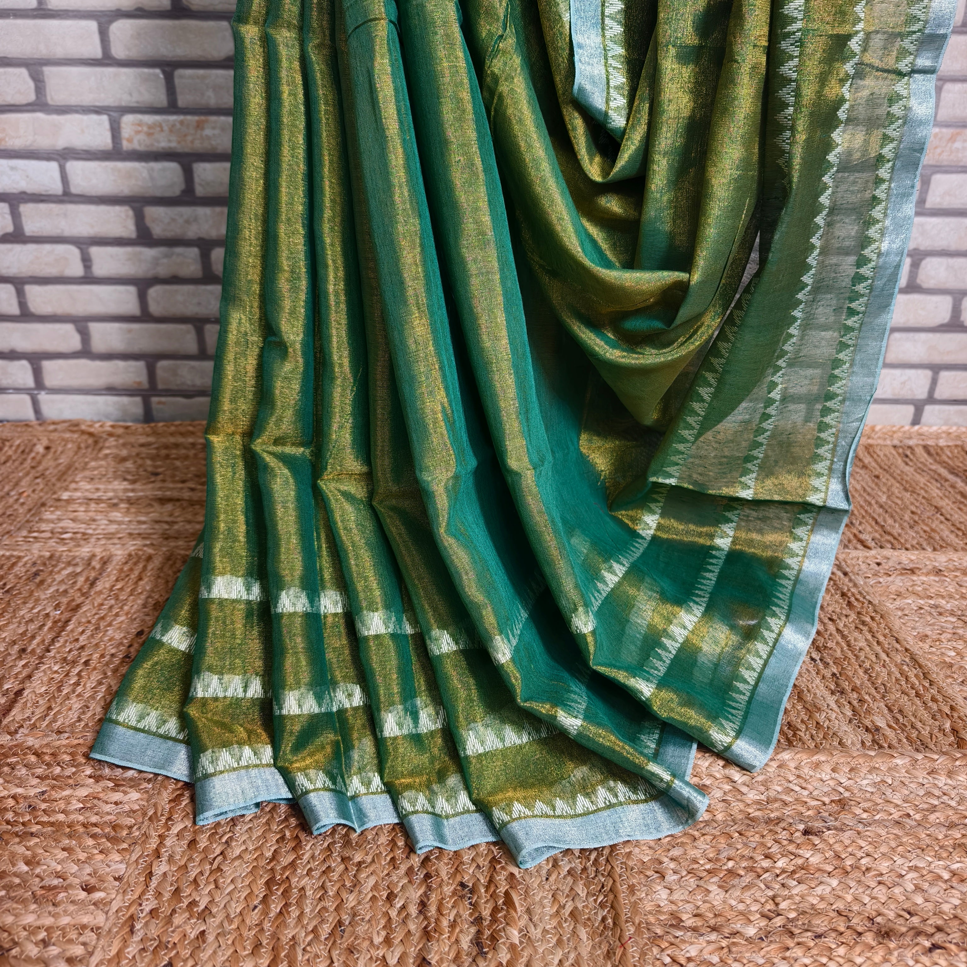 Mehendi Linen Saree