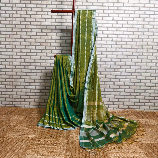Mehendi Linen Saree