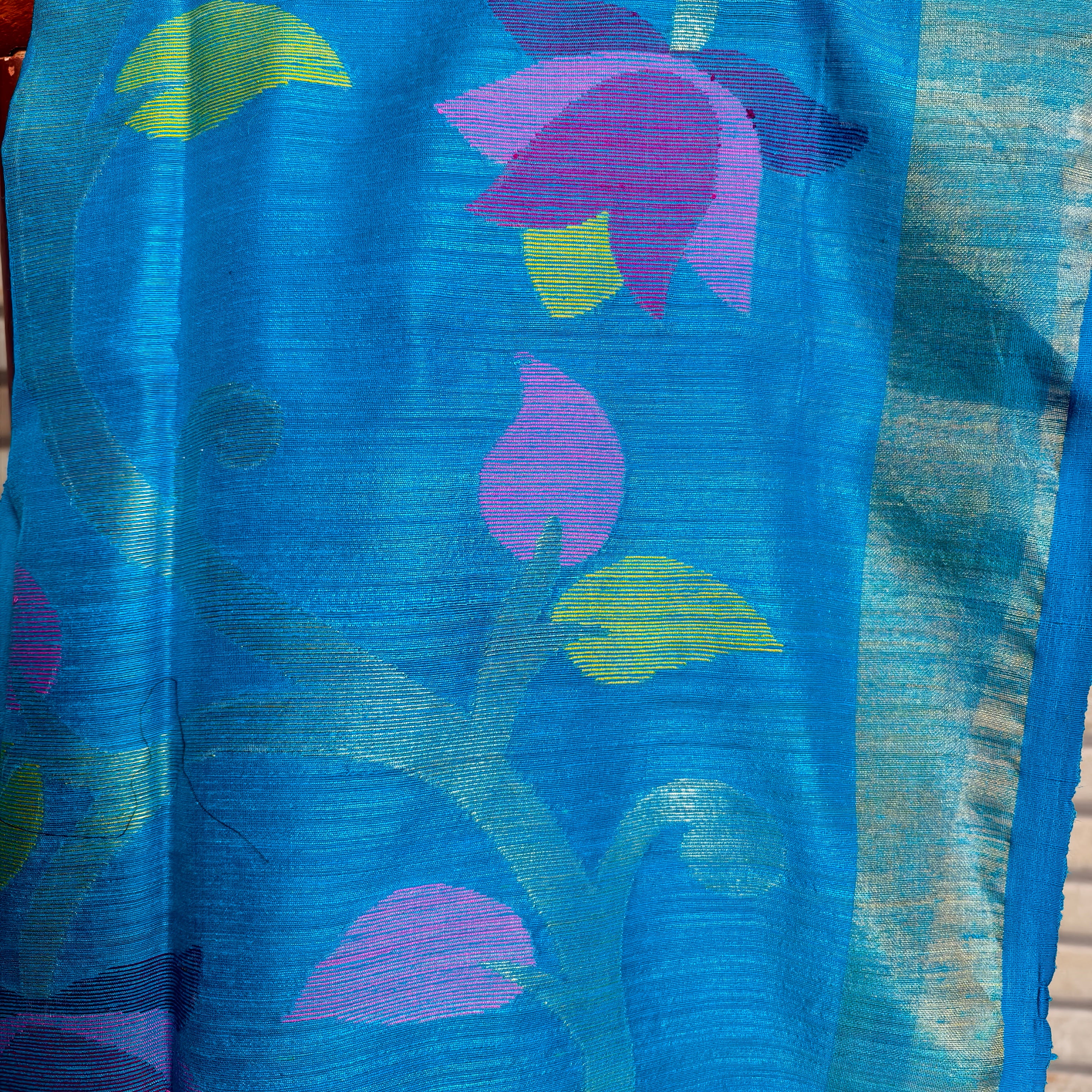 Blue Double Weaved Matka Silk Saree