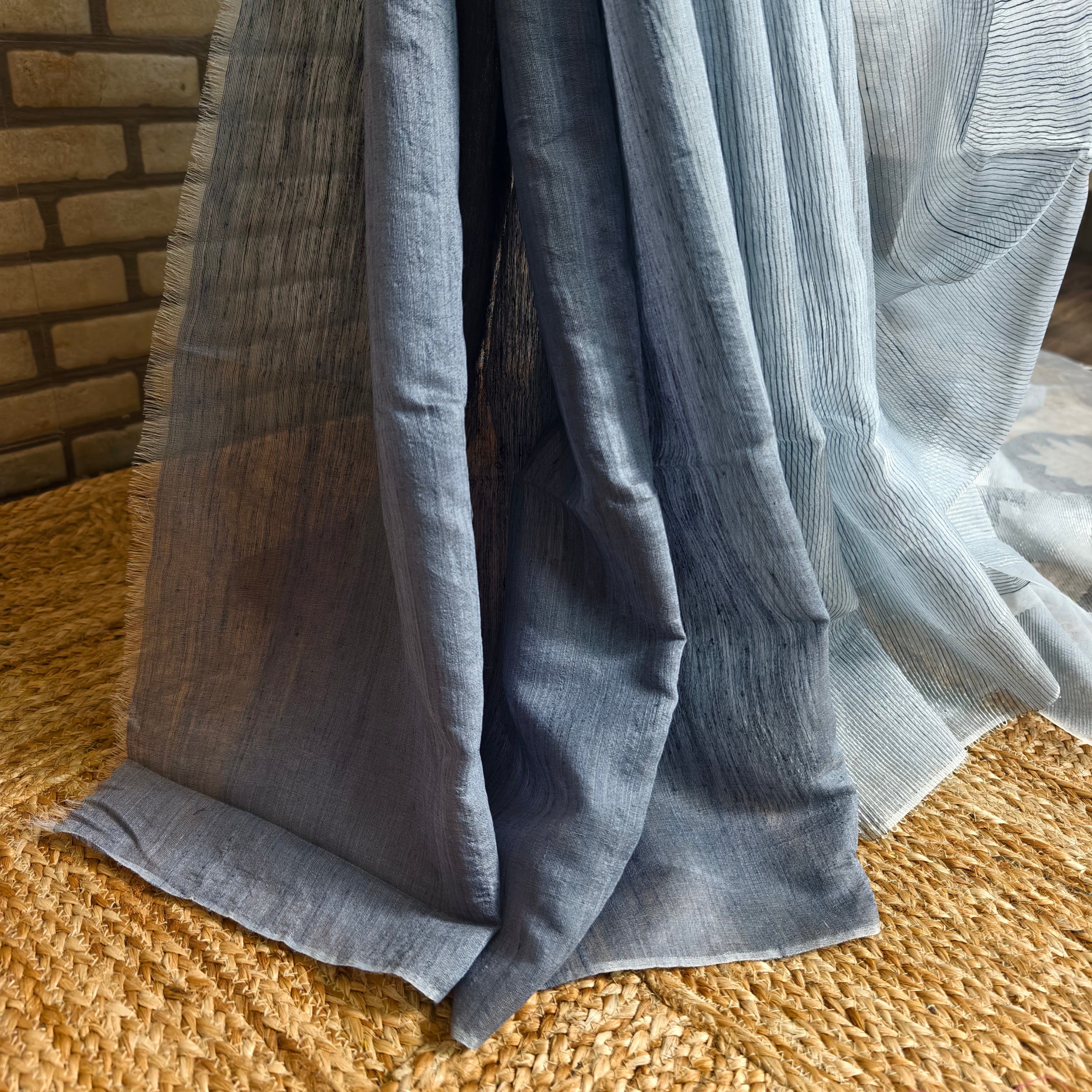 Faint Grey Resham Silk Saree