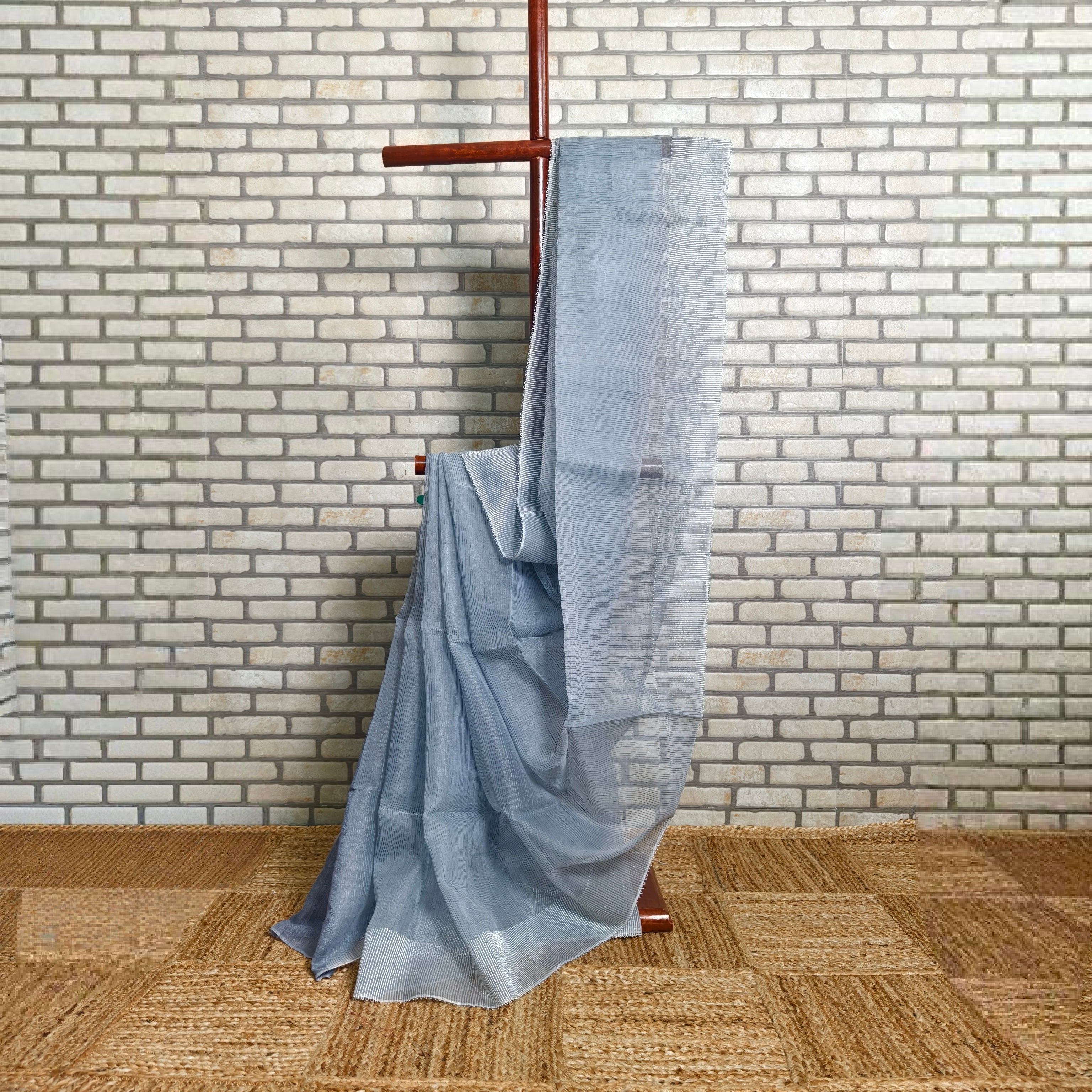 Faint Grey Resham Silk Saree