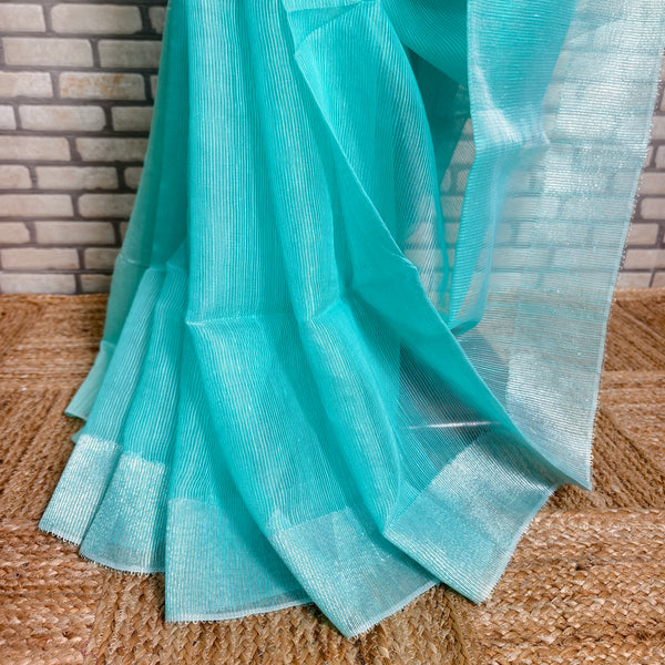 Faint Green Resham Silk Saree