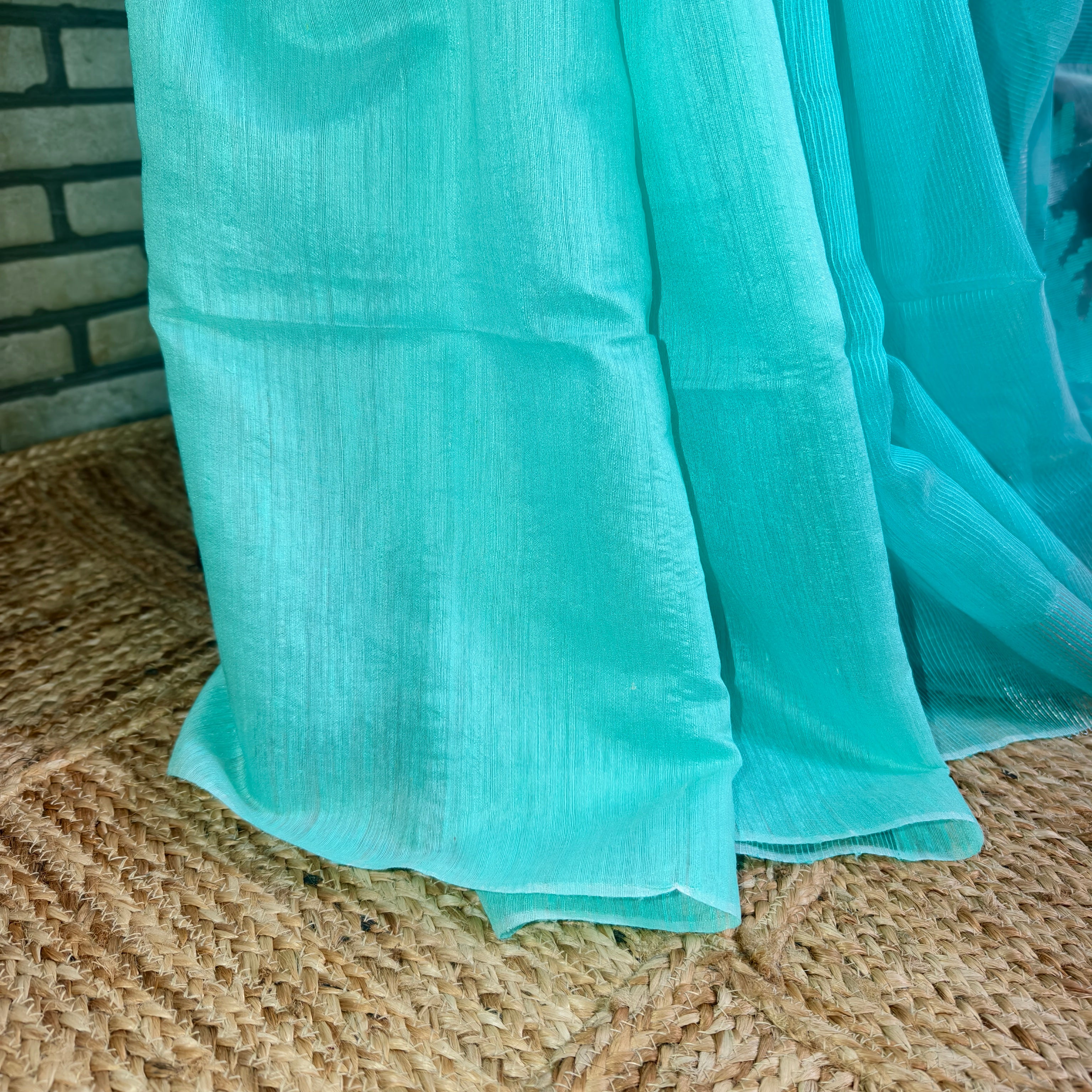 Faint Green Resham Silk Saree
