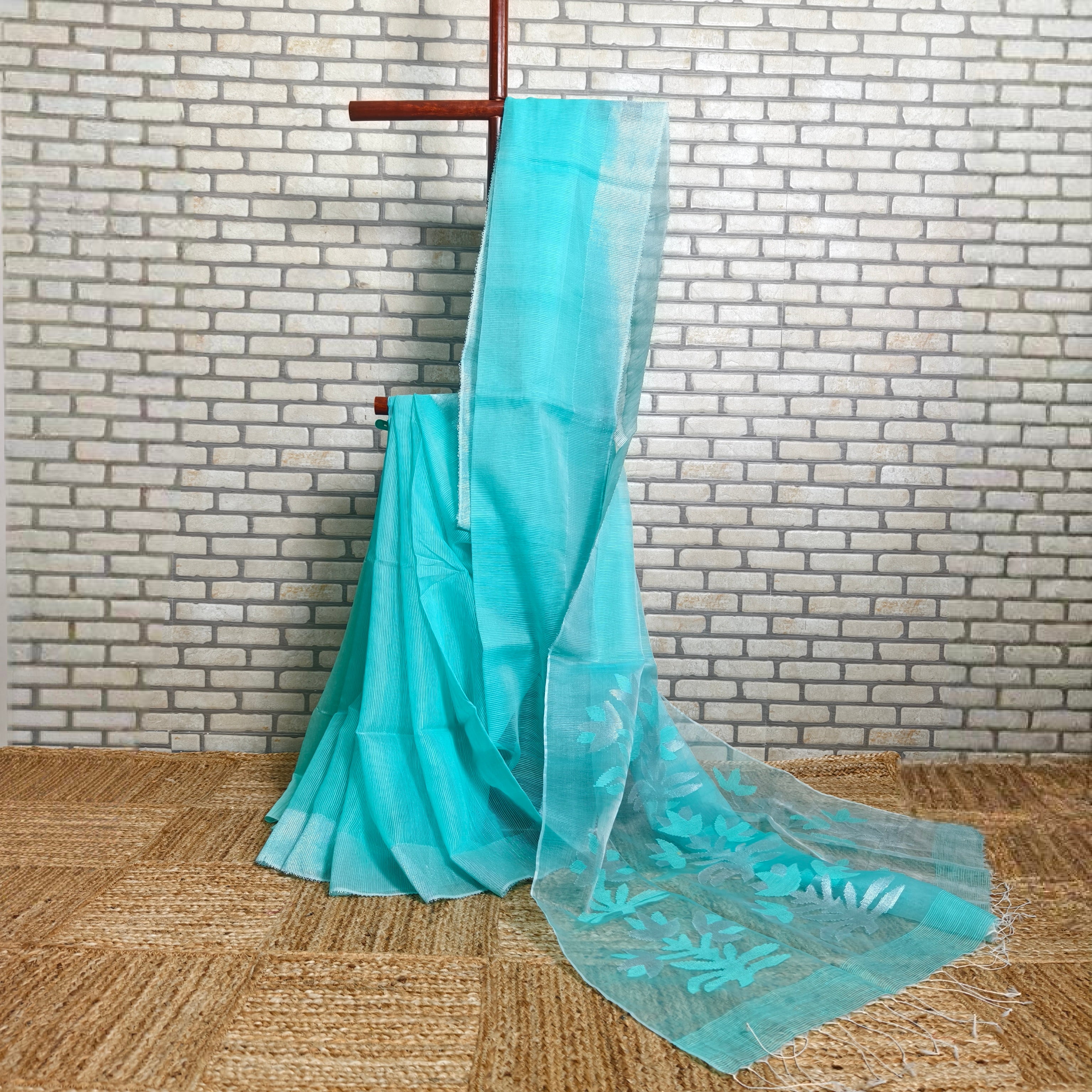 Faint Green Resham Silk Saree