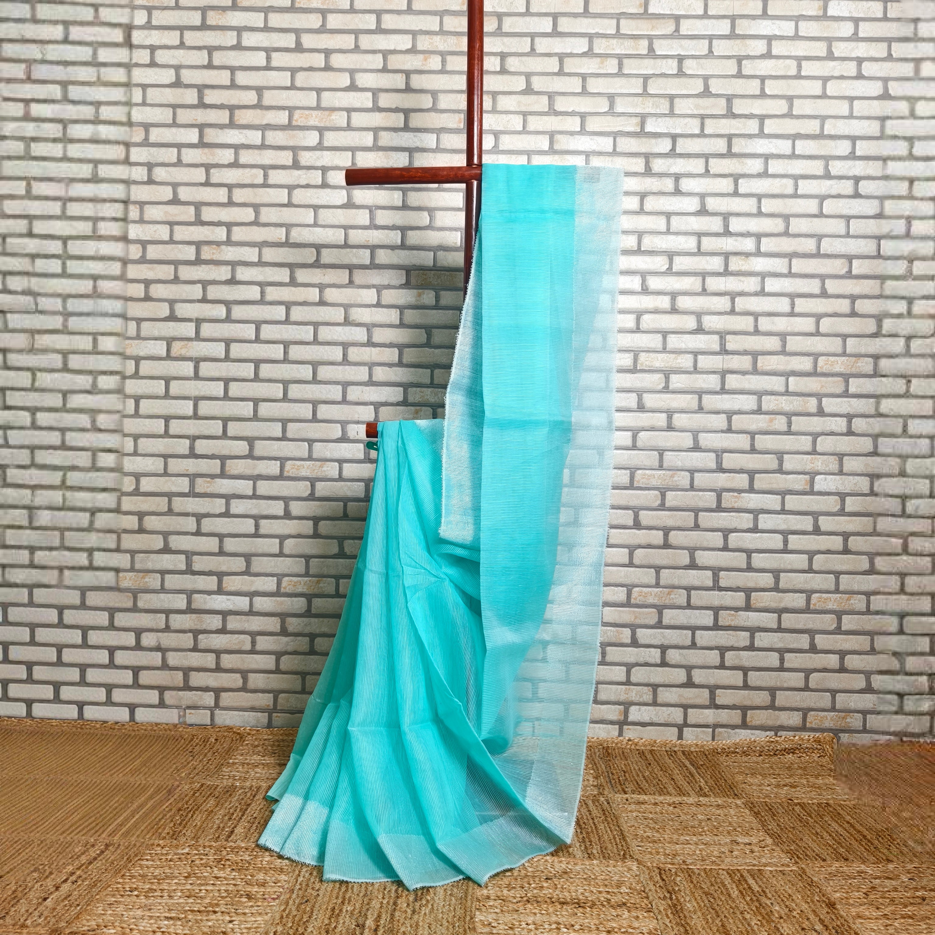 Faint Green Resham Silk Saree