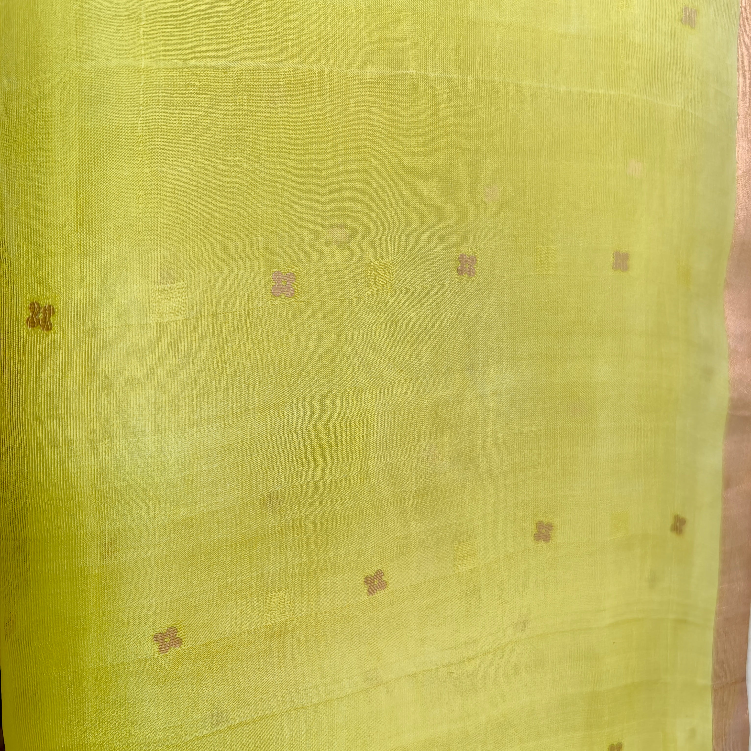 Vibrant Yellow Resham Silk Saree