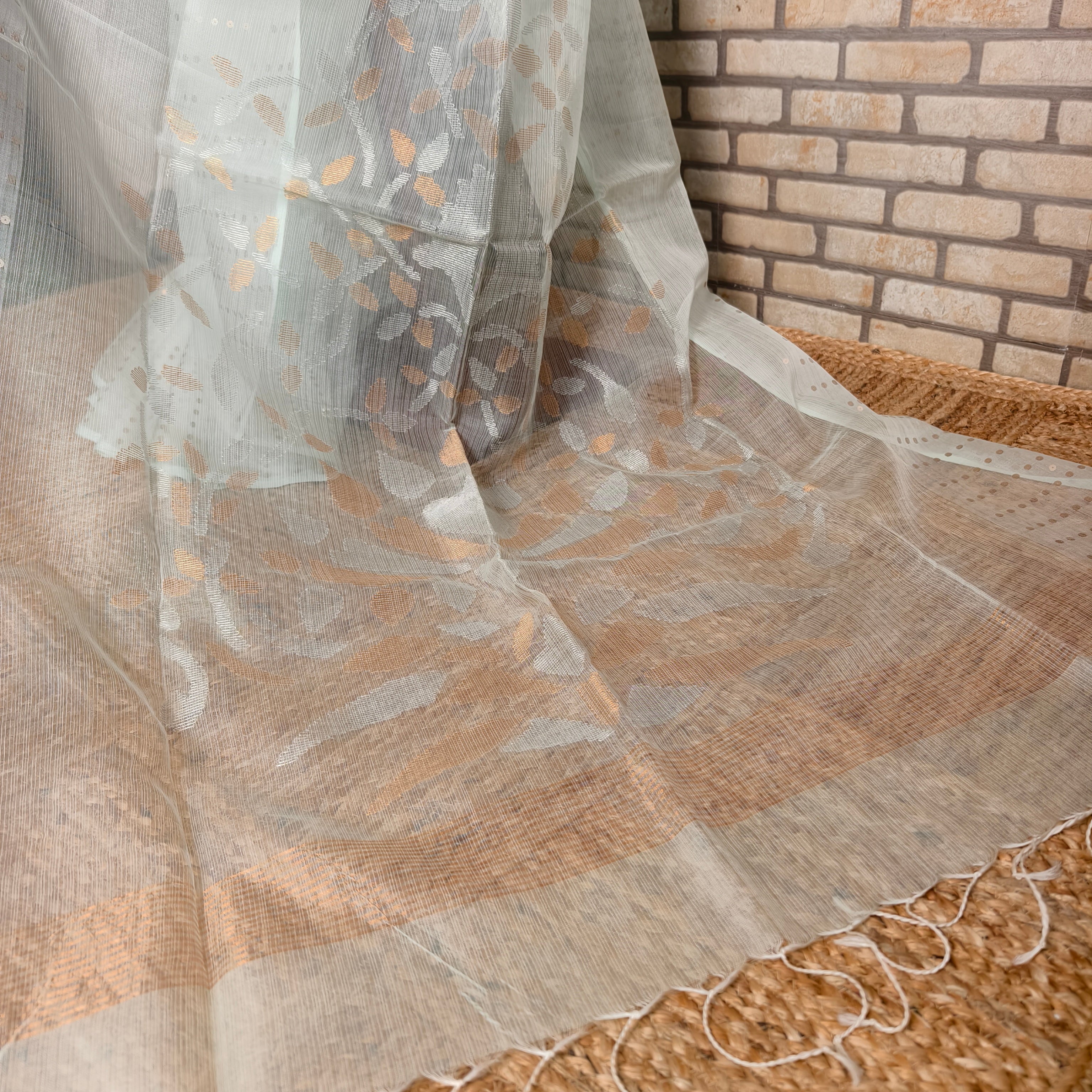 Laurel Green Resham Silk Saree