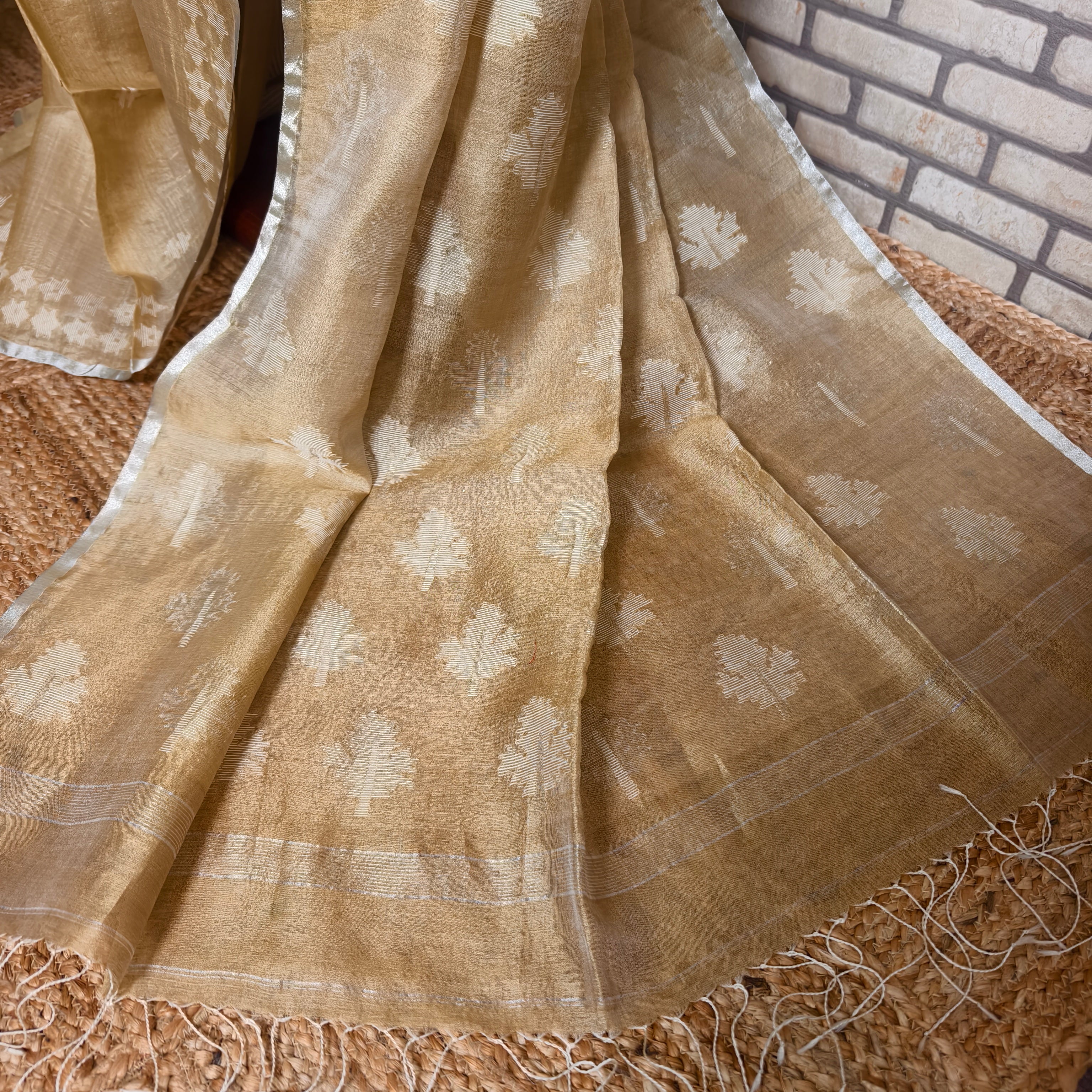 Pure Tussar Resham Silk Saree