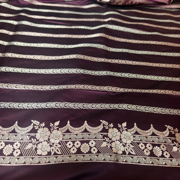 Purple Mashru Silk Saree