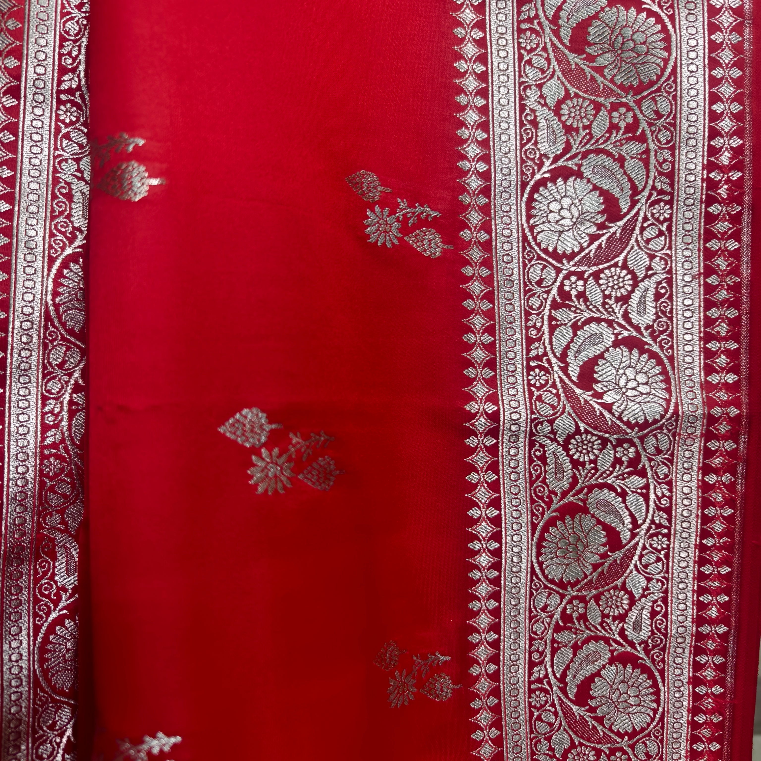 Bridal Red Mashru Silk Saree