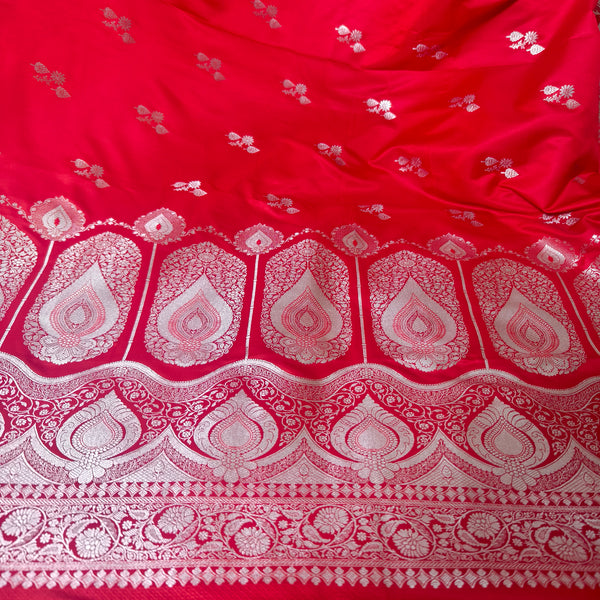 Bridal Red Mashru Silk Saree