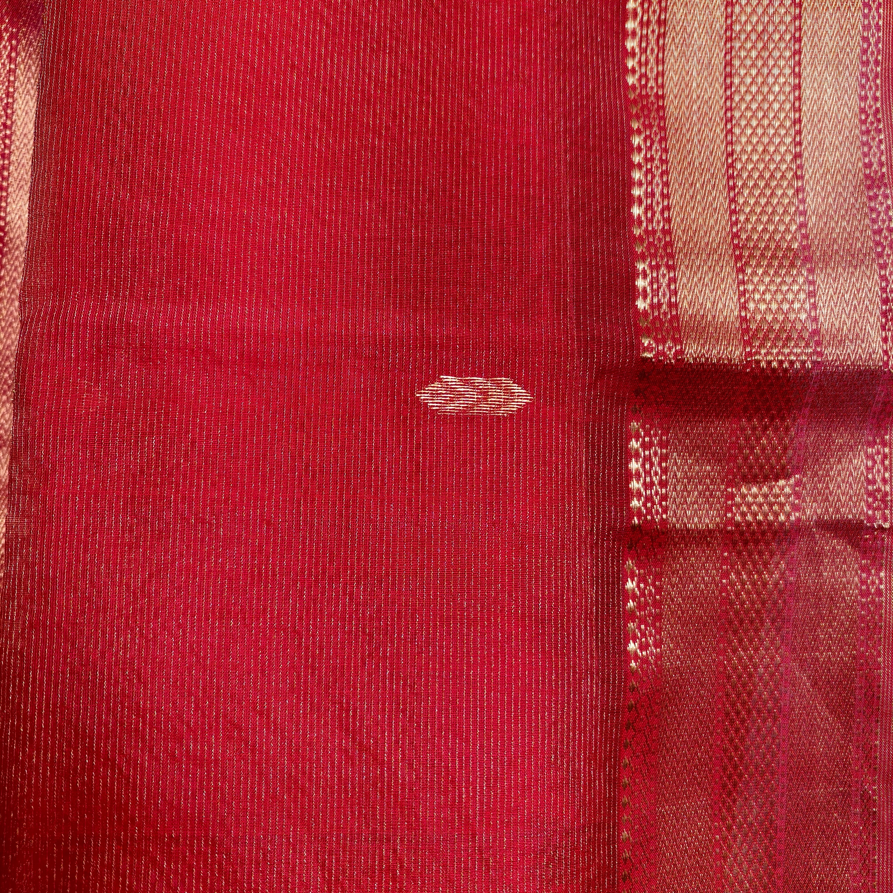 Bridal Red Maheshwari Saree