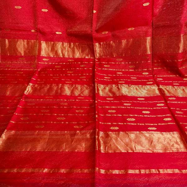 Bridal Red Maheshwari Saree