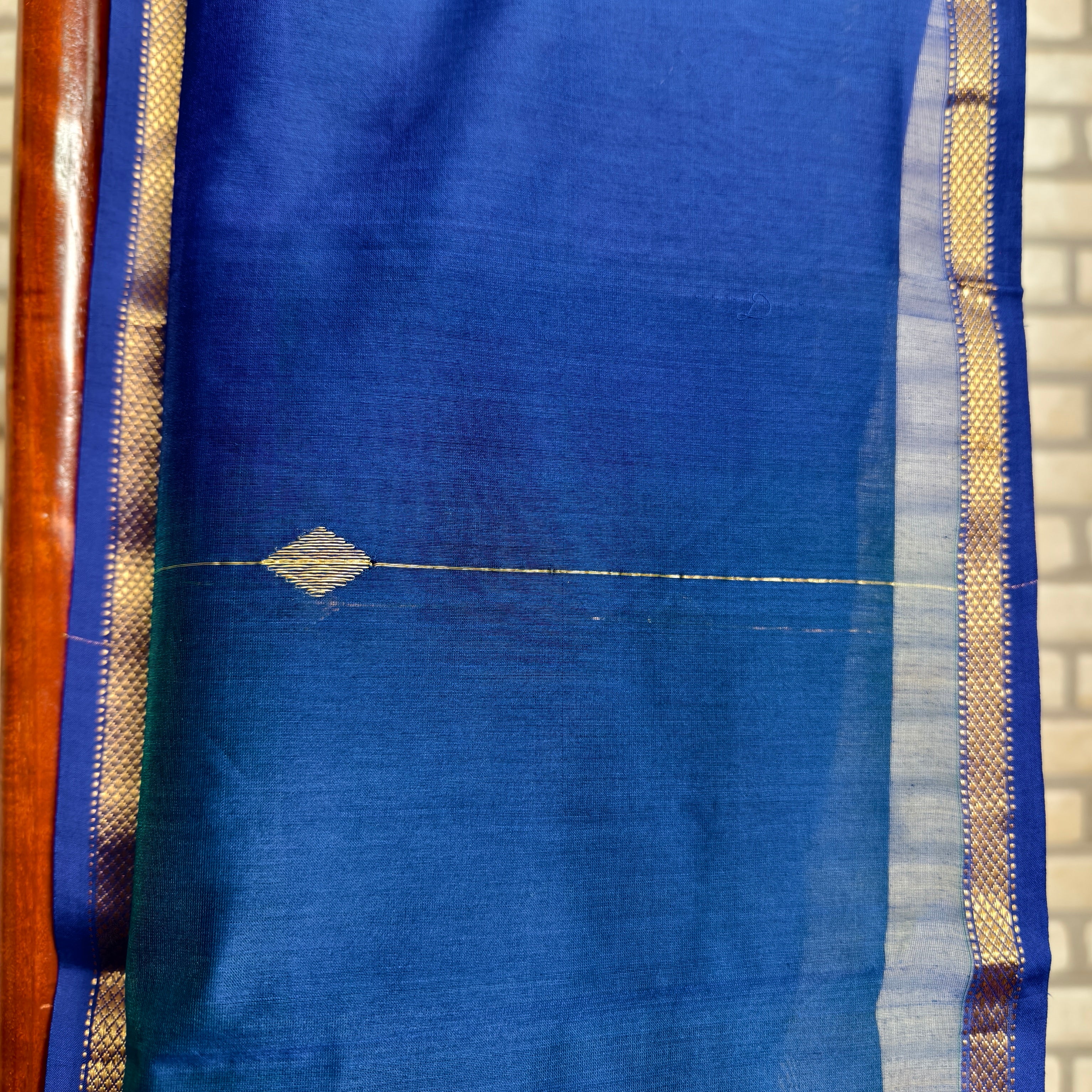 Two tone Purplish Blue Chanderi saree