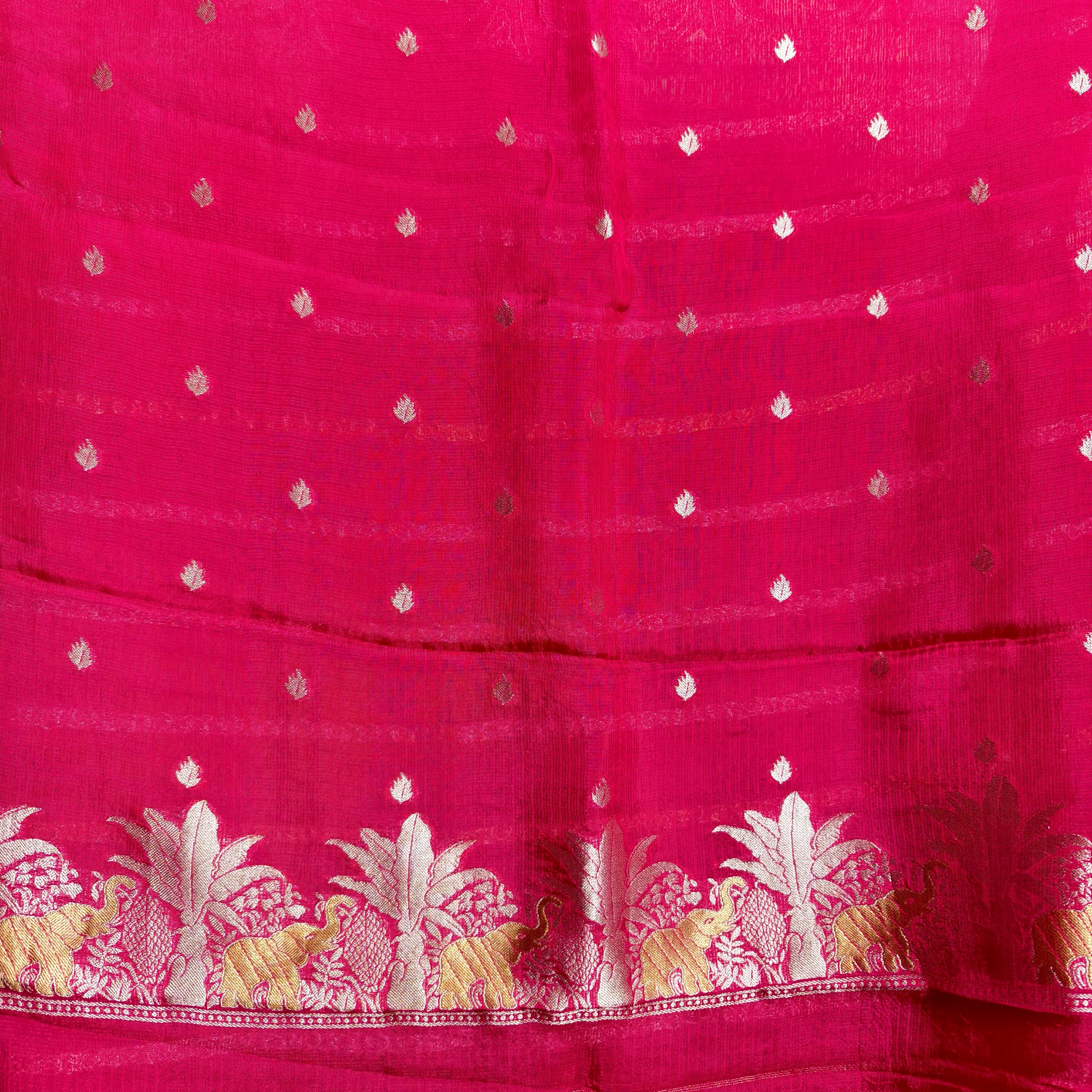 Dark Pink Manipuri Kota Saree