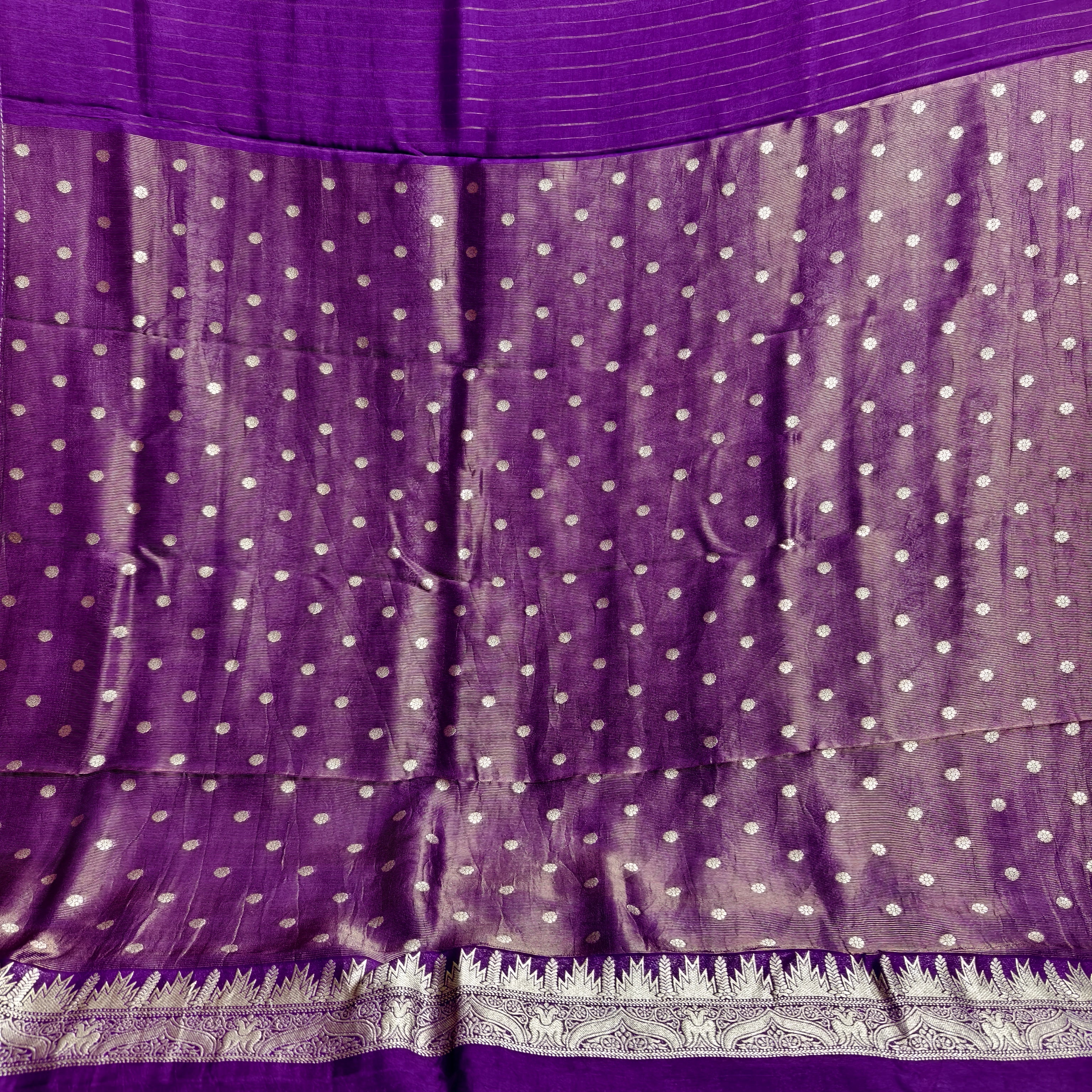 Purple Bamboo Silk Saree