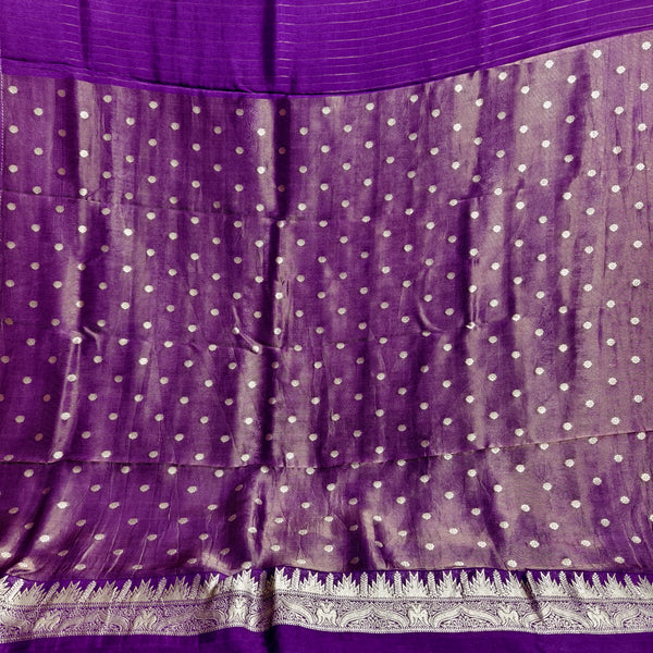 Purple Bamboo Silk Saree