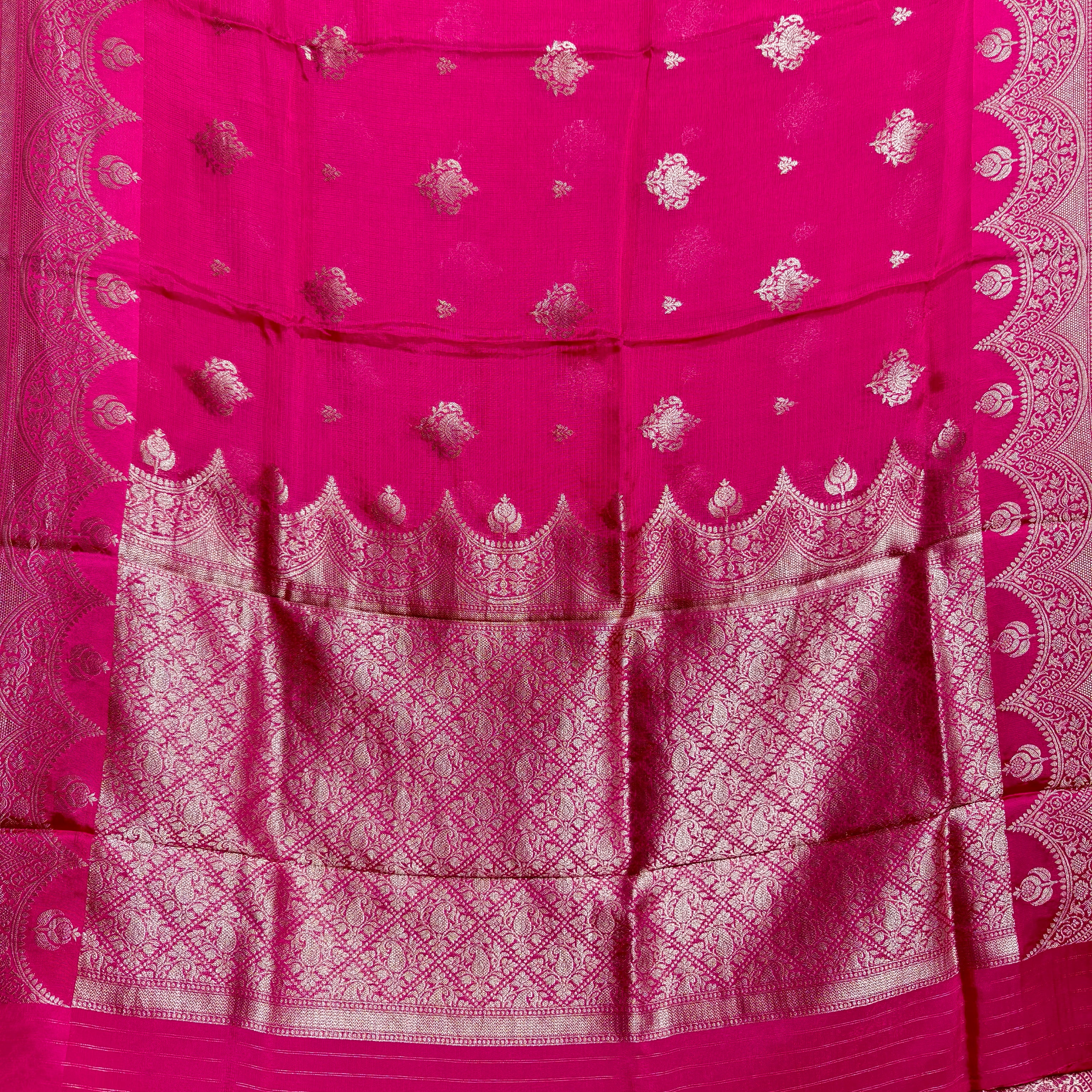 Hot Pink Manipuri Kota Saree