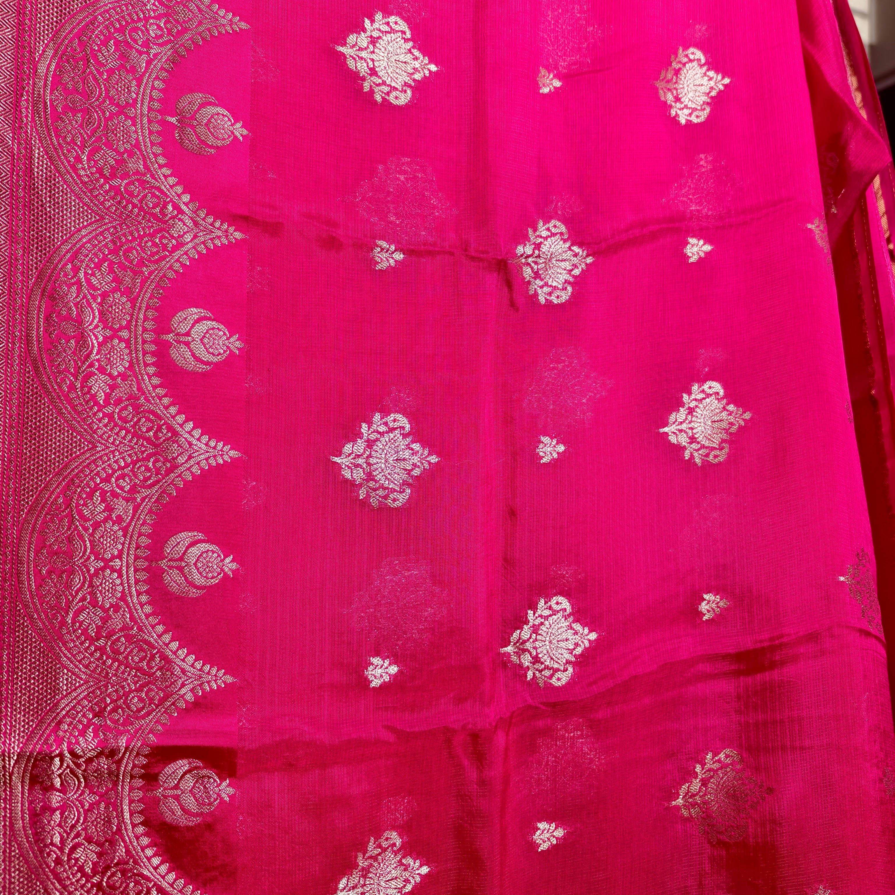 Hot Pink Manipuri Kota Saree
