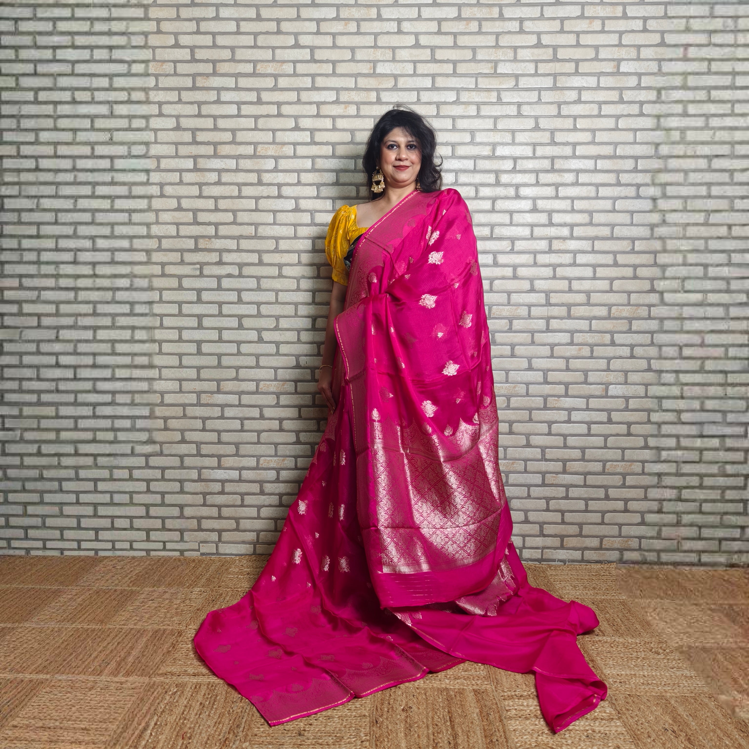 Hot Pink Manipuri Kota Saree