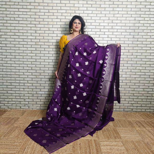 Purple Manipuri Kota Saree