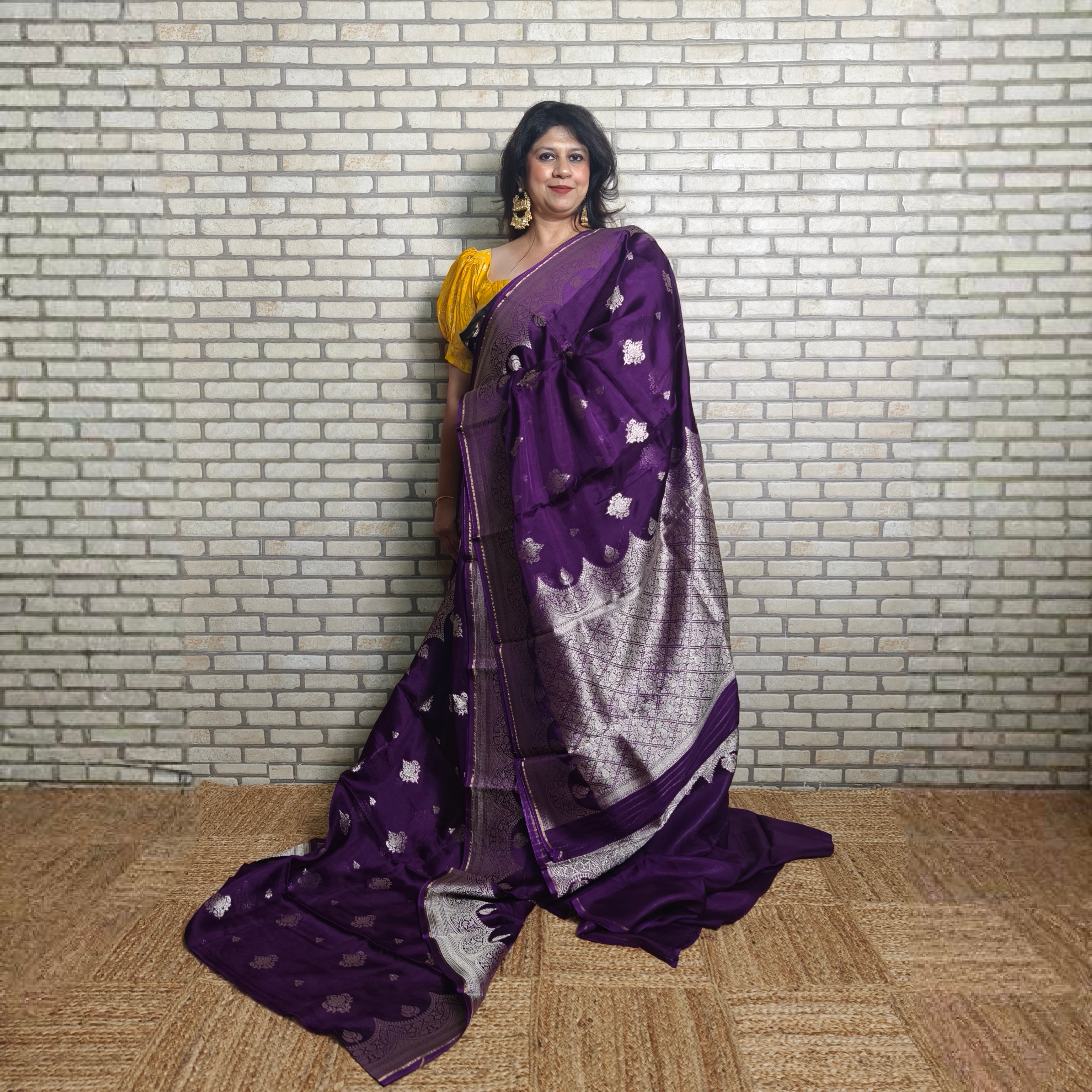 Purple Manipuri Kota Saree