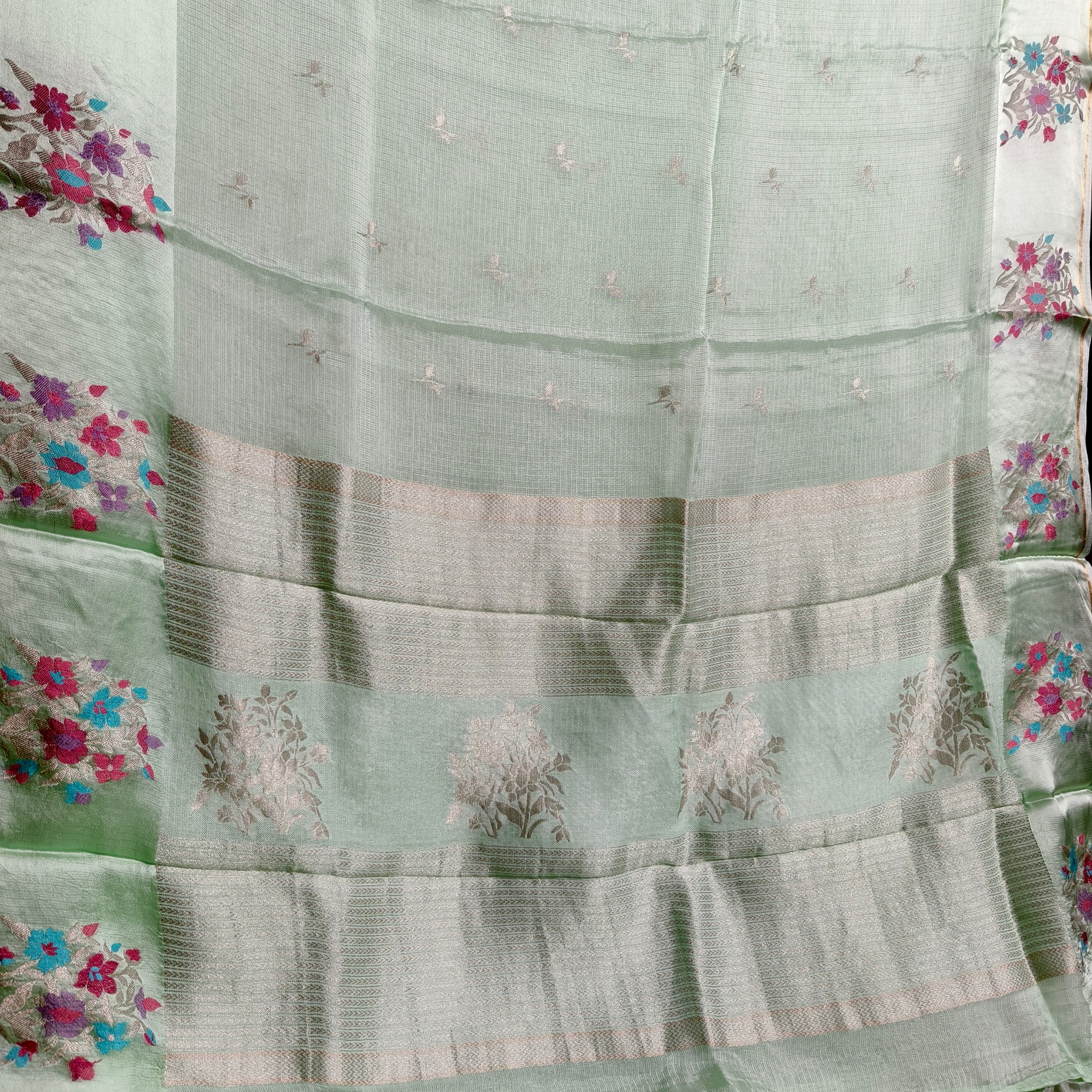 Pista Manipuri Kota Saree