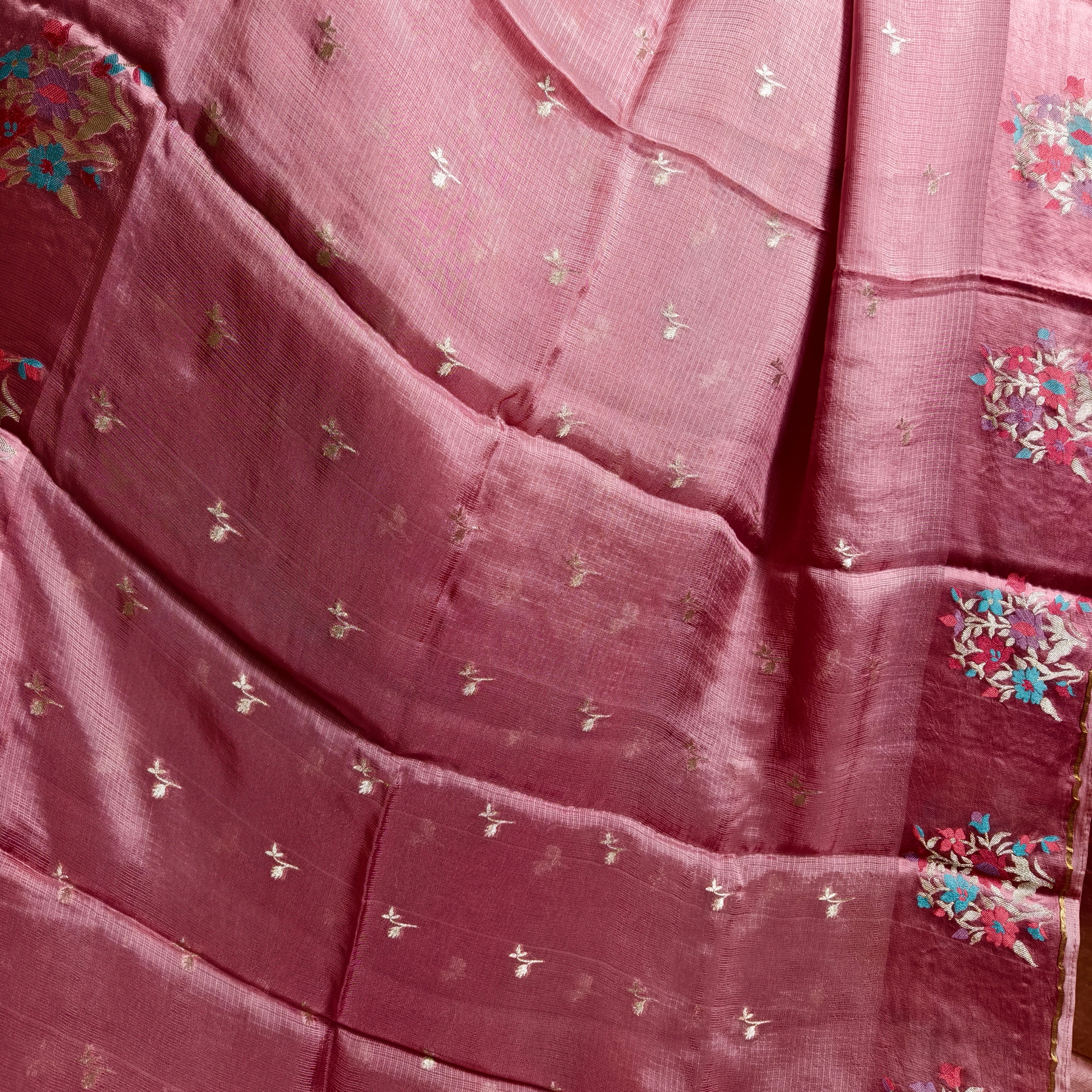 Baby Pink Manipuri Kota Saree