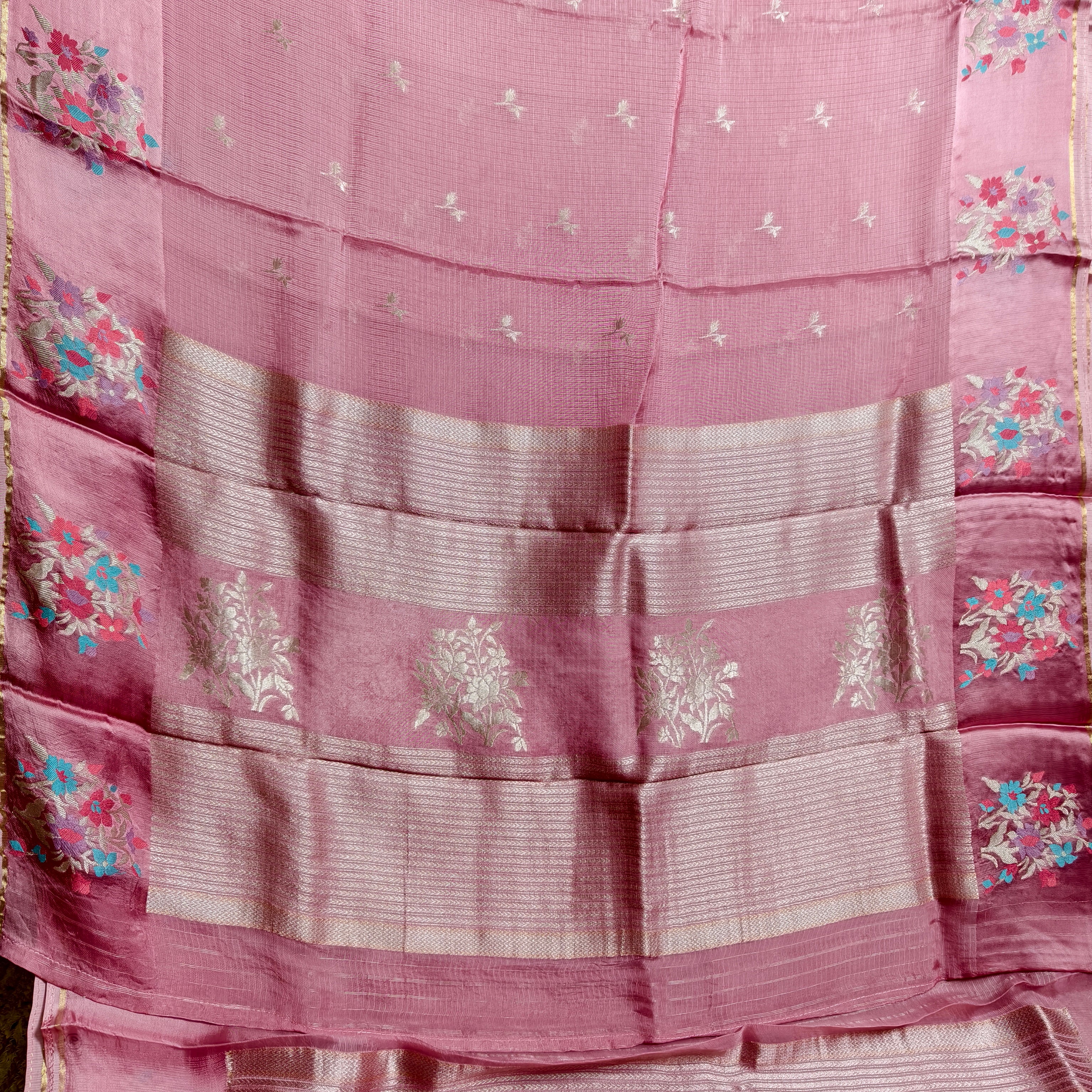 Baby Pink Manipuri Kota Saree