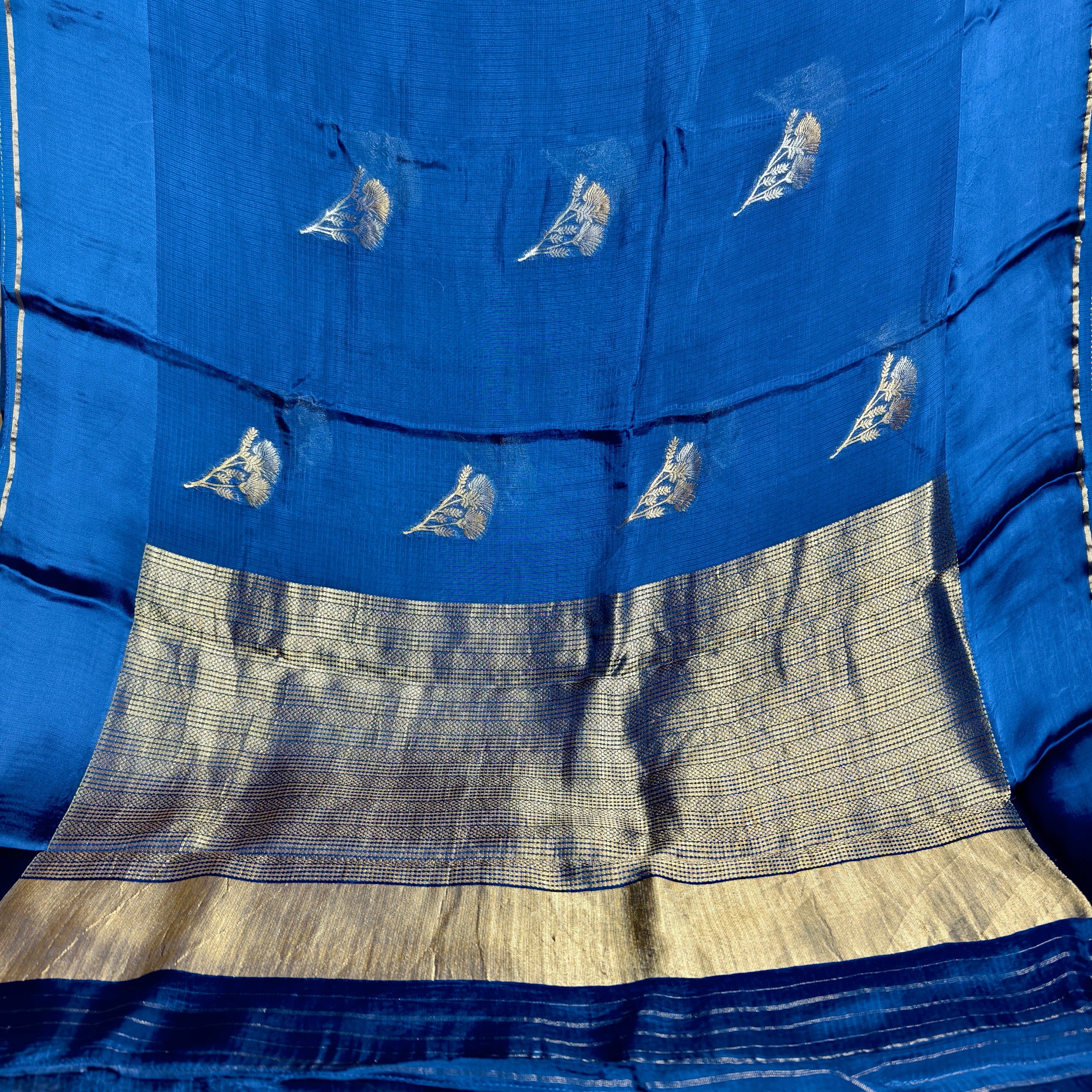 Royal Blue Manipuri Kota Saree