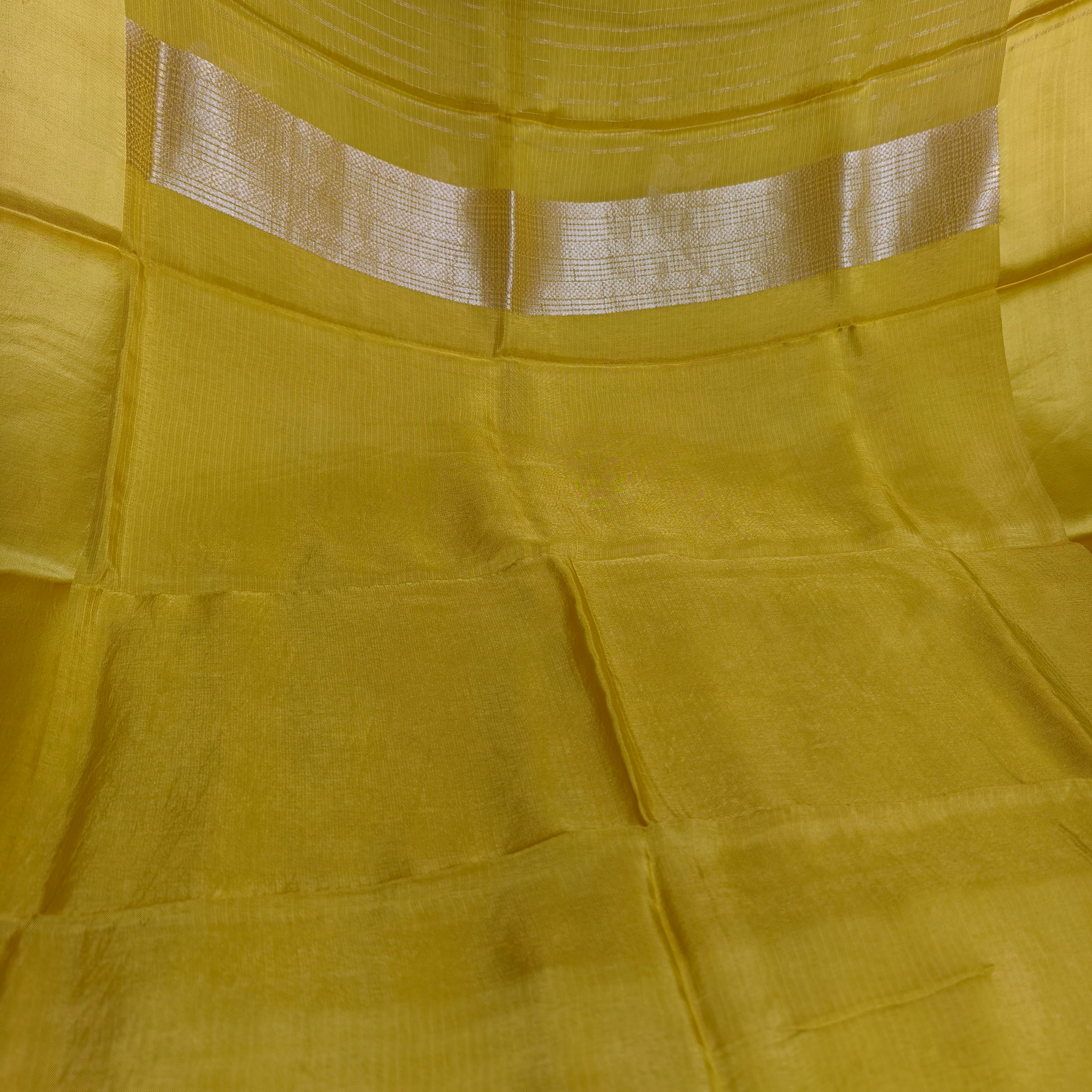 Bright yellow Manipuri Kota Saree