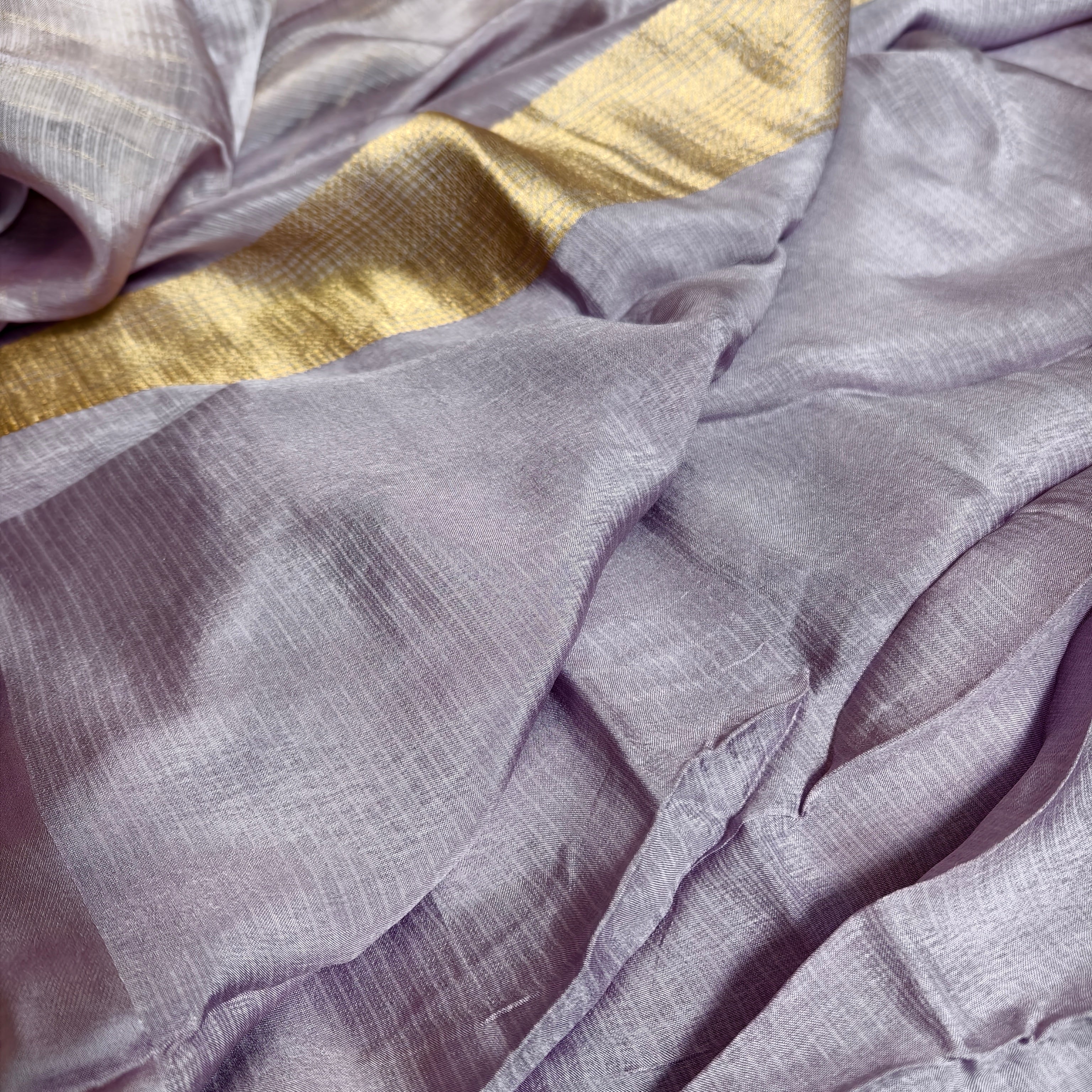 Lavender Grey Manipuri Kota Saree