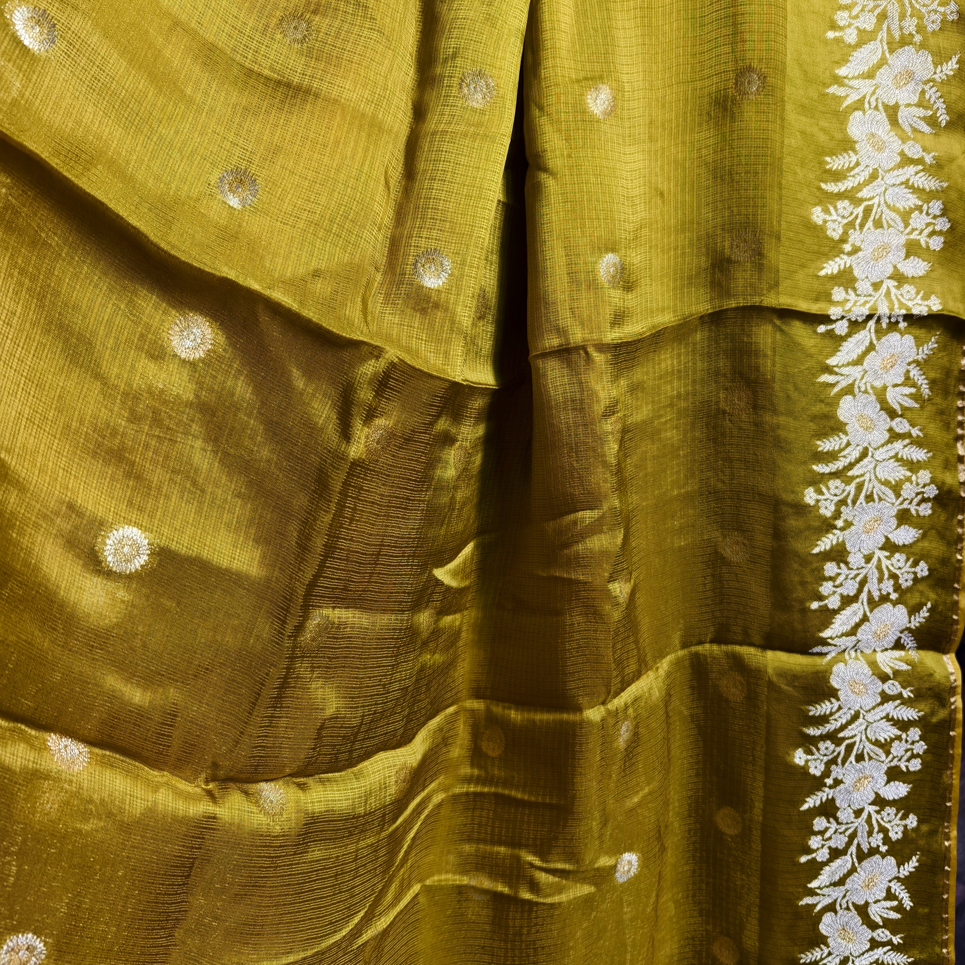 Mustard Manipuri Kota Saree