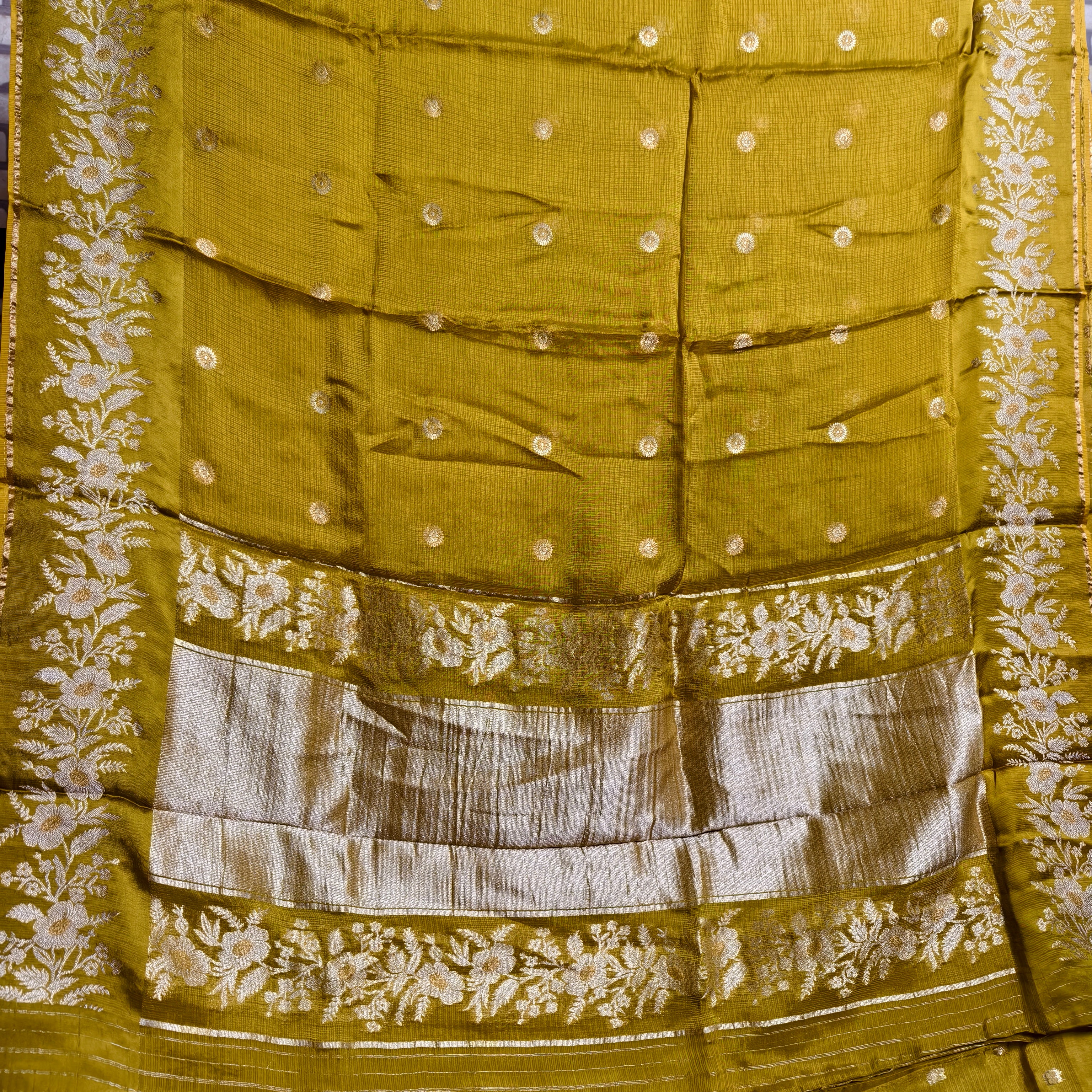 Mustard Manipuri Kota Saree