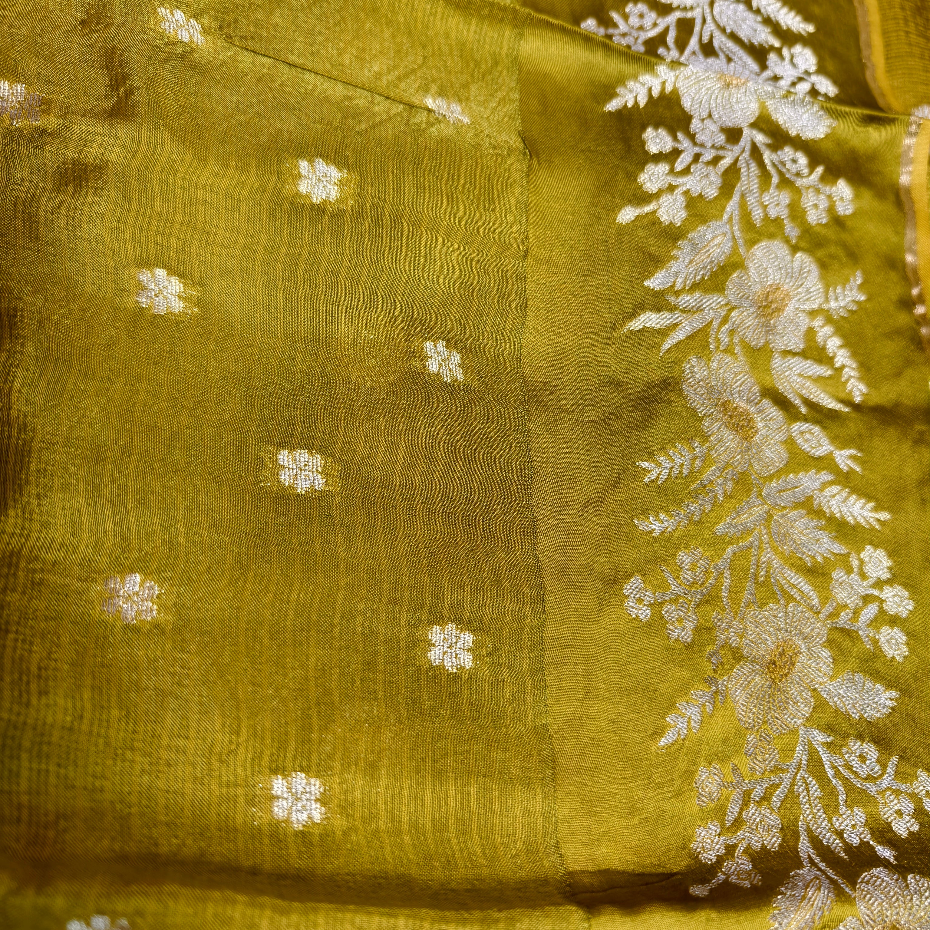 Mustard Manipuri Kota Saree