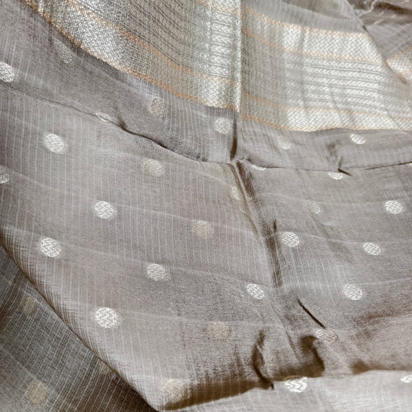 Ash Grey Manipuri Kota Saree
