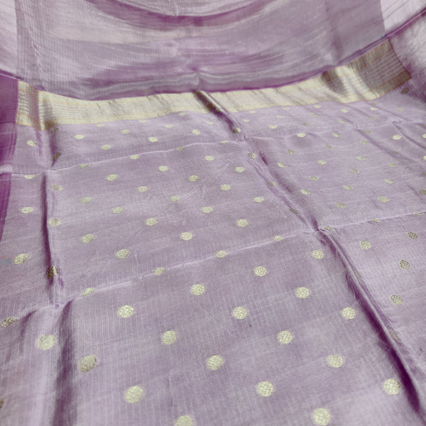 Lavender Grey Manipuri Kota Saree