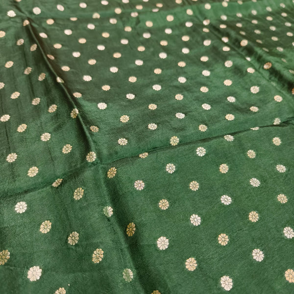 Mehendi Green Vintage Checkered Saree