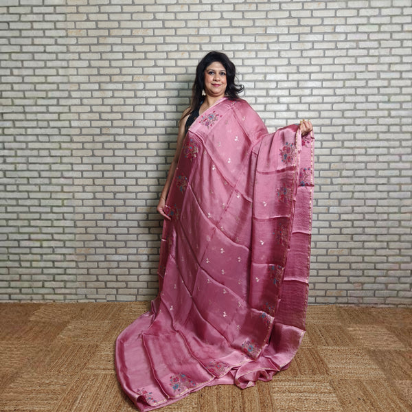 Baby Pink Manipuri Kota Saree
