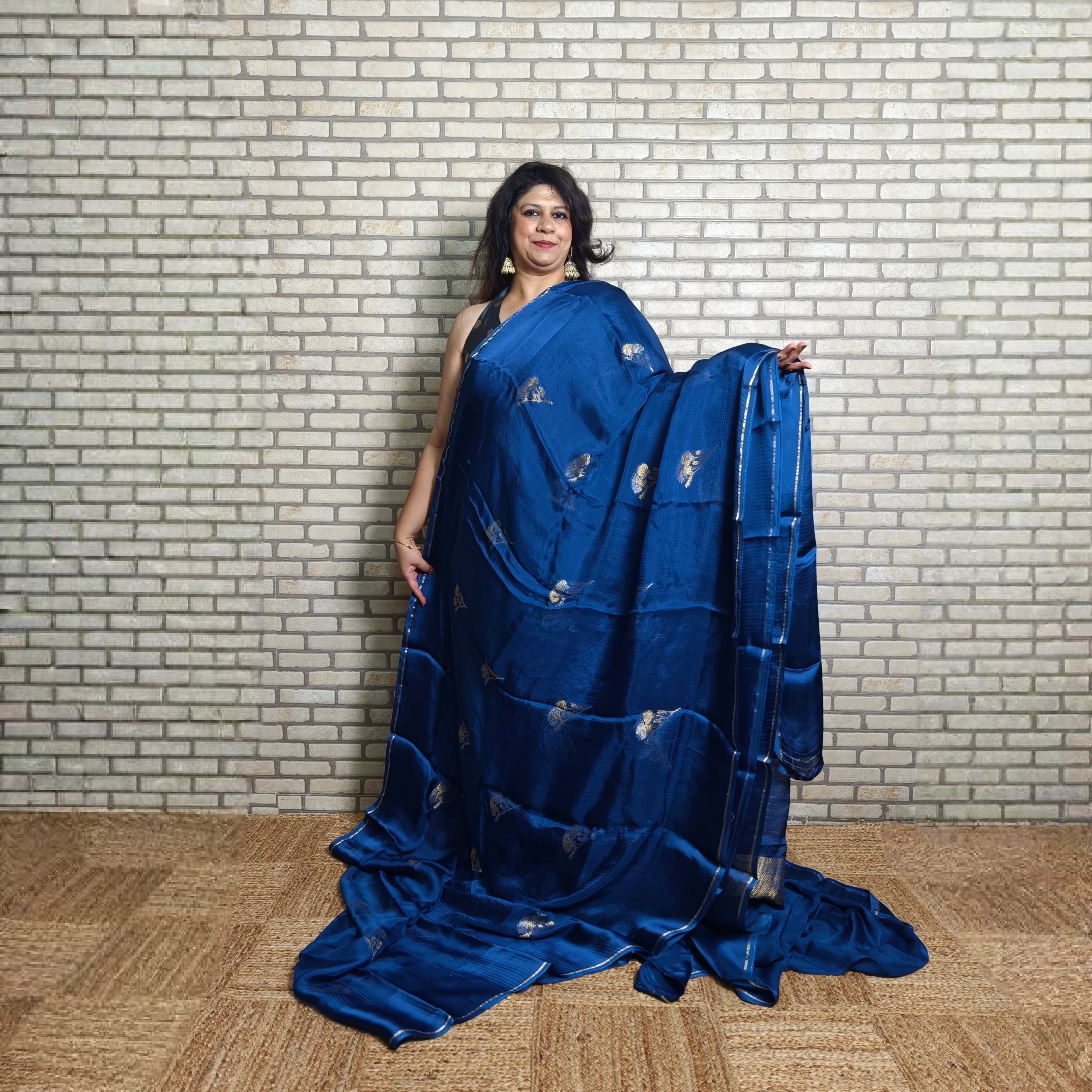 Royal Blue Manipuri Kota Saree