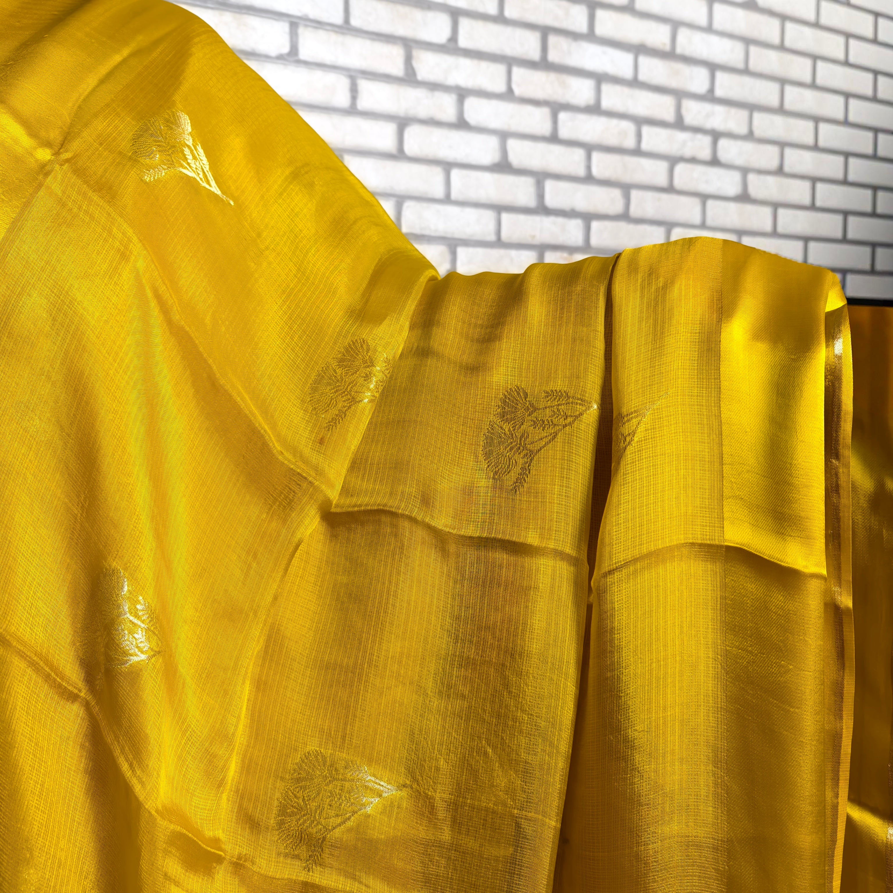 Bright yellow Manipuri Kota Saree