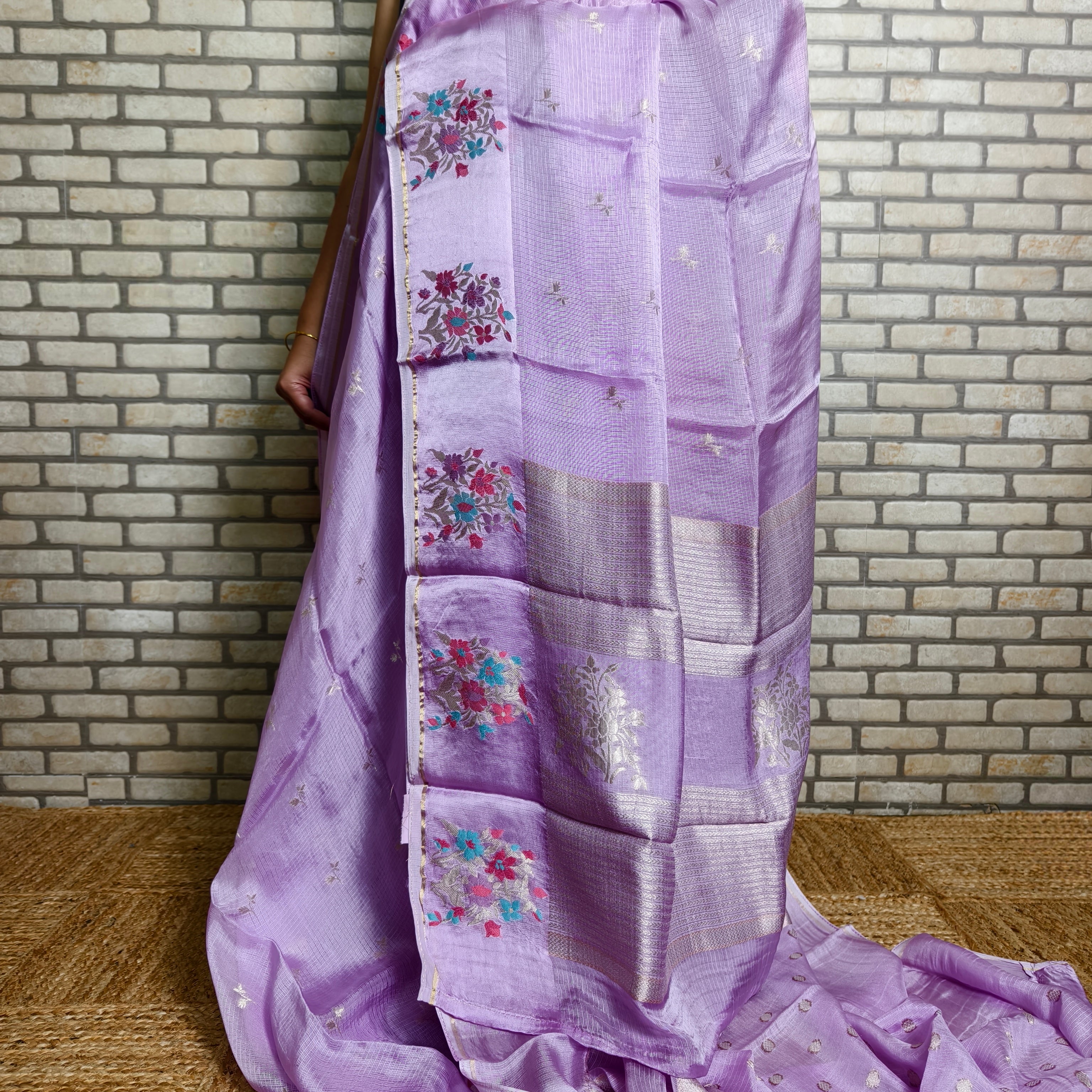 Lilac Manipuri Kota Saree