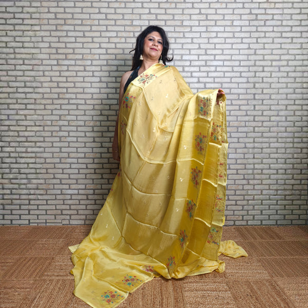 Butter Yellow Manipuri Kota Saree