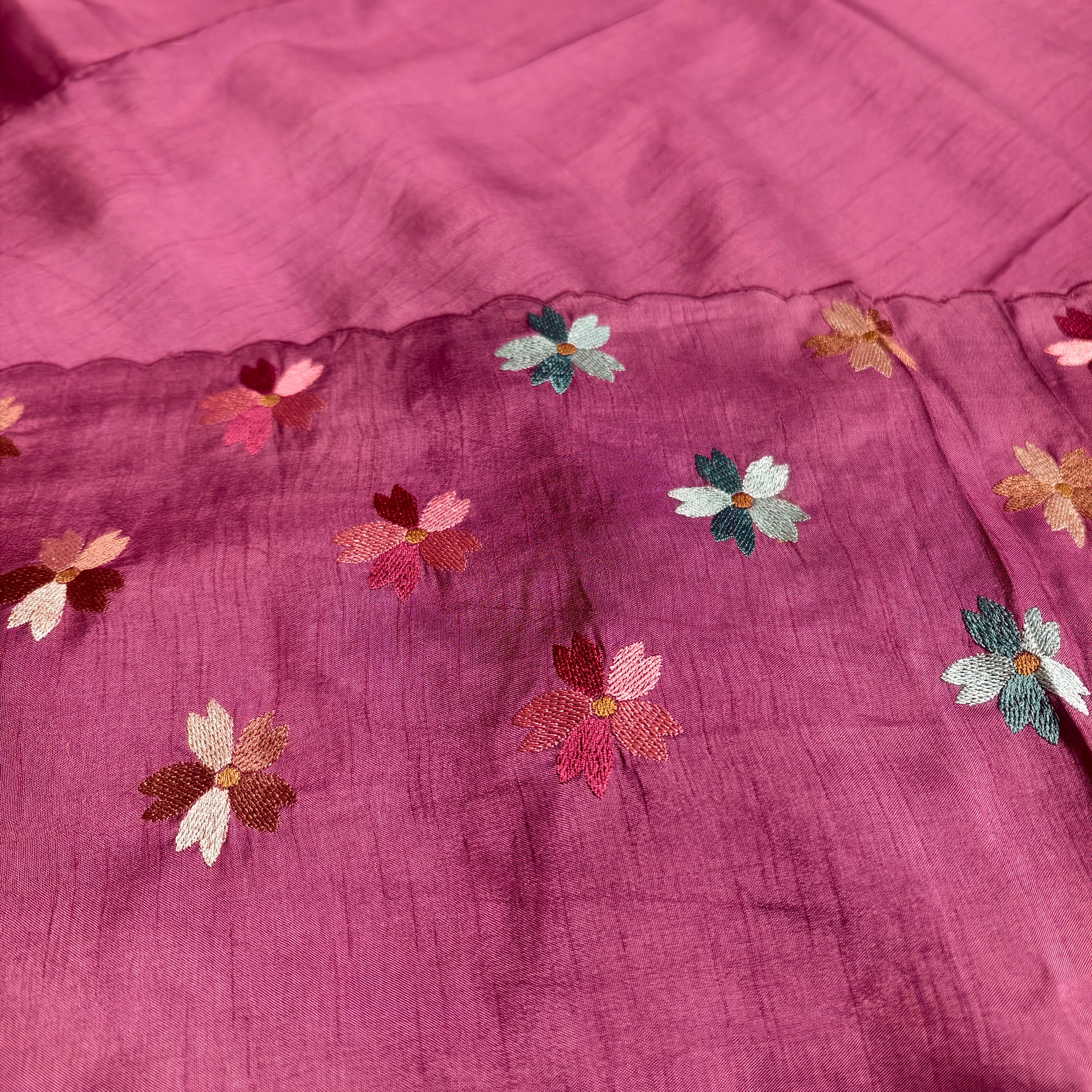 Mauve Silk Organza Saree