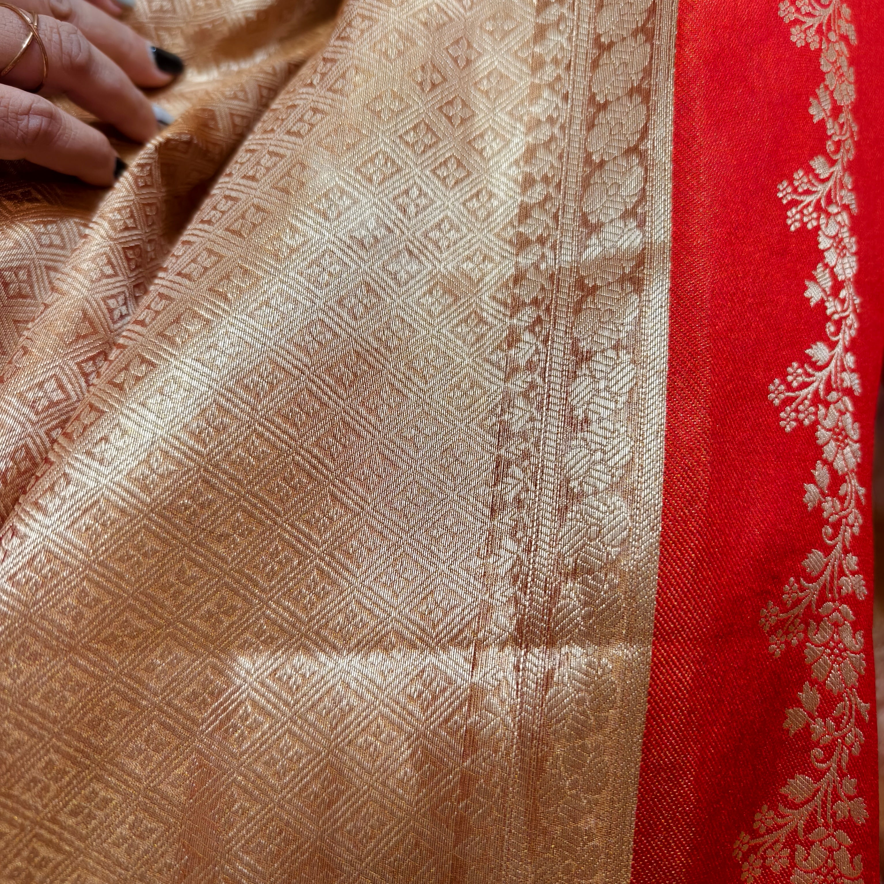 Golden Silk Tissue Saree