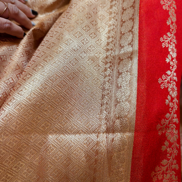 Golden Silk Tissue Saree