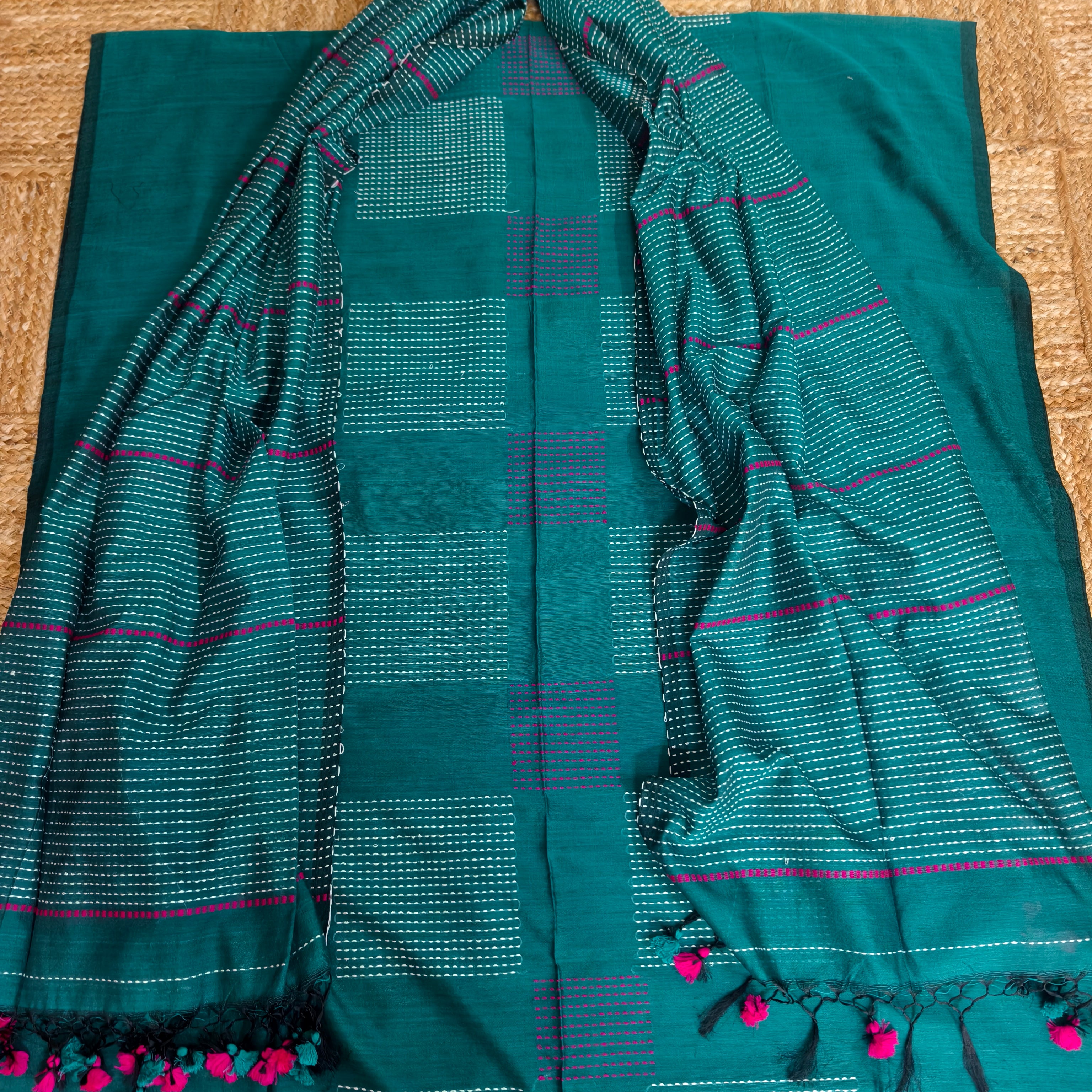 Green kurta dupatta set