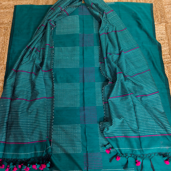 Green kurta dupatta set