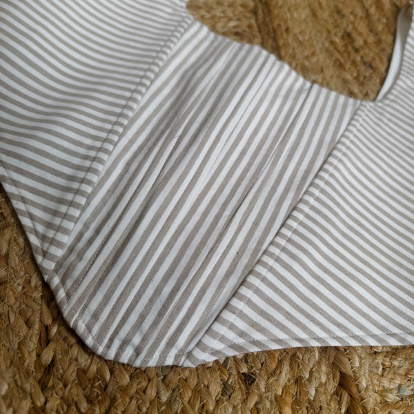 White striped patterned blouse corset size 38