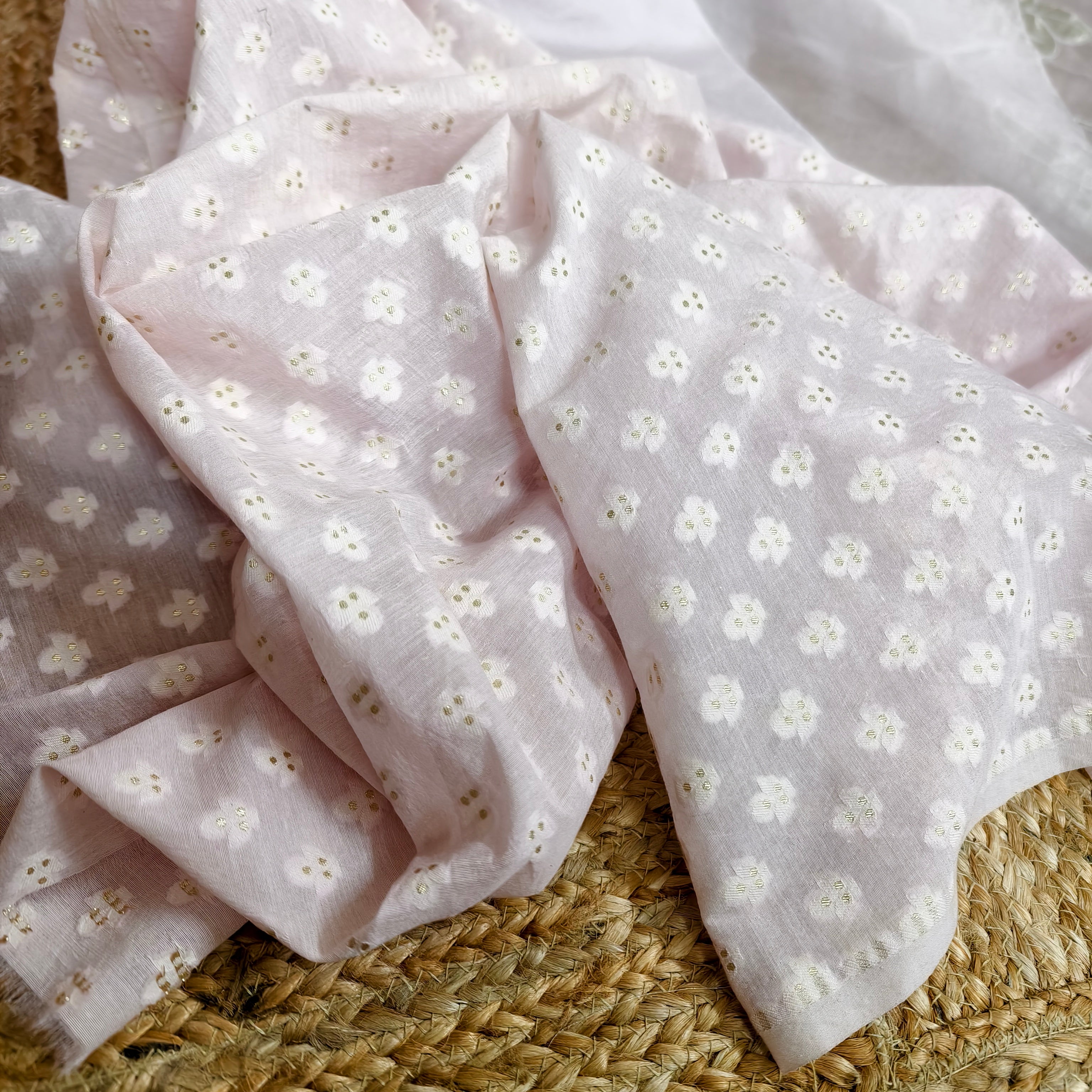 Baby Pink Organza Saree